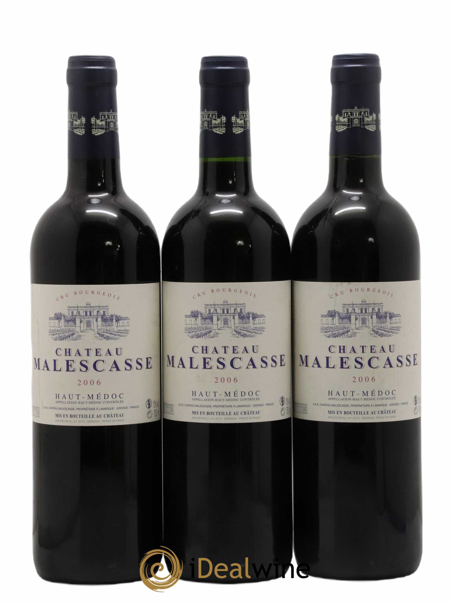 Château Malescasse Cru Bourgeois Exceptionnel 2006 - Lot de 3 bouteilles - 0
