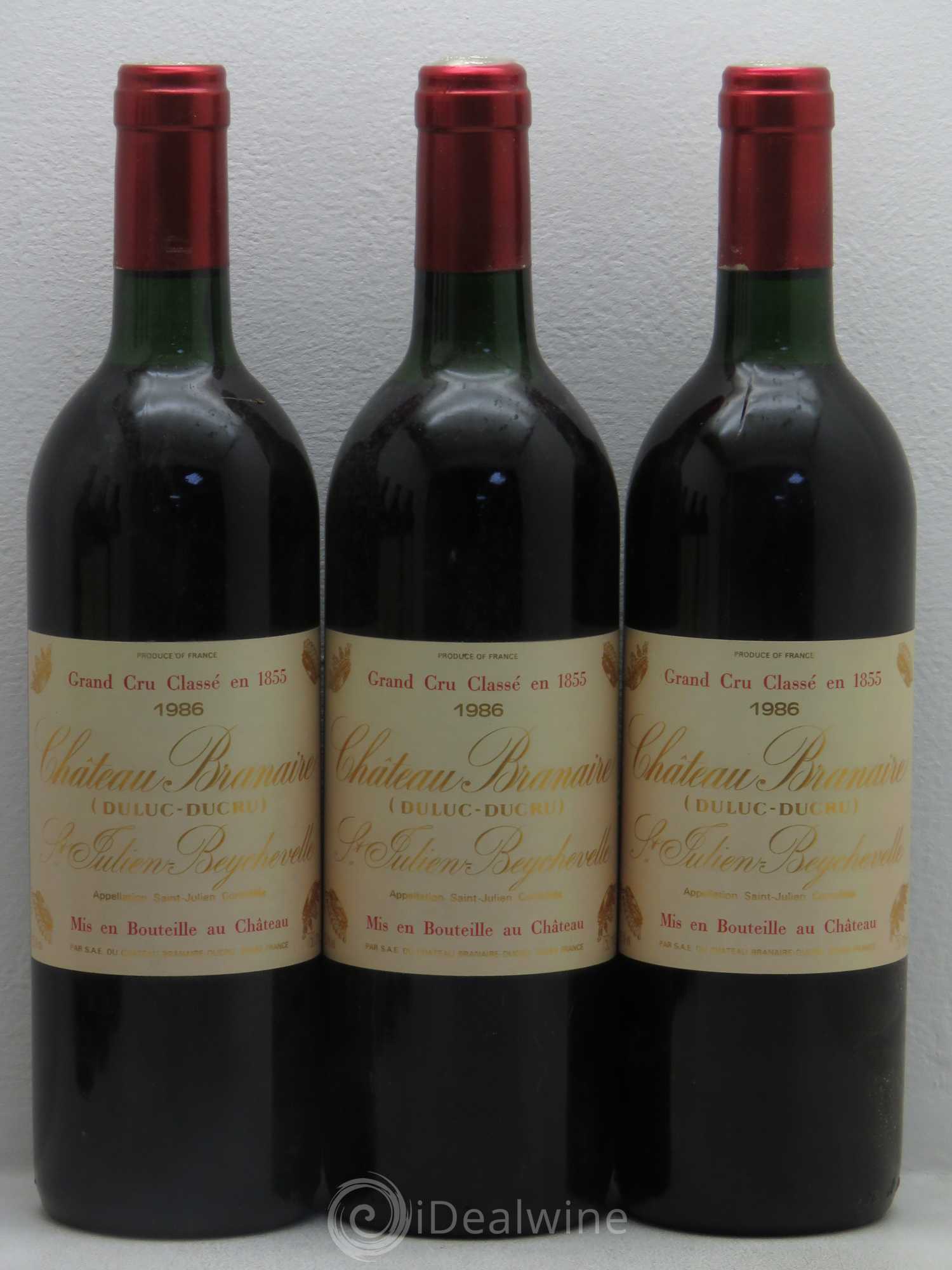 Château Branaire Ducru 4ème Grand Cru Classé 1986 - Lot de 12 bouteilles - 3