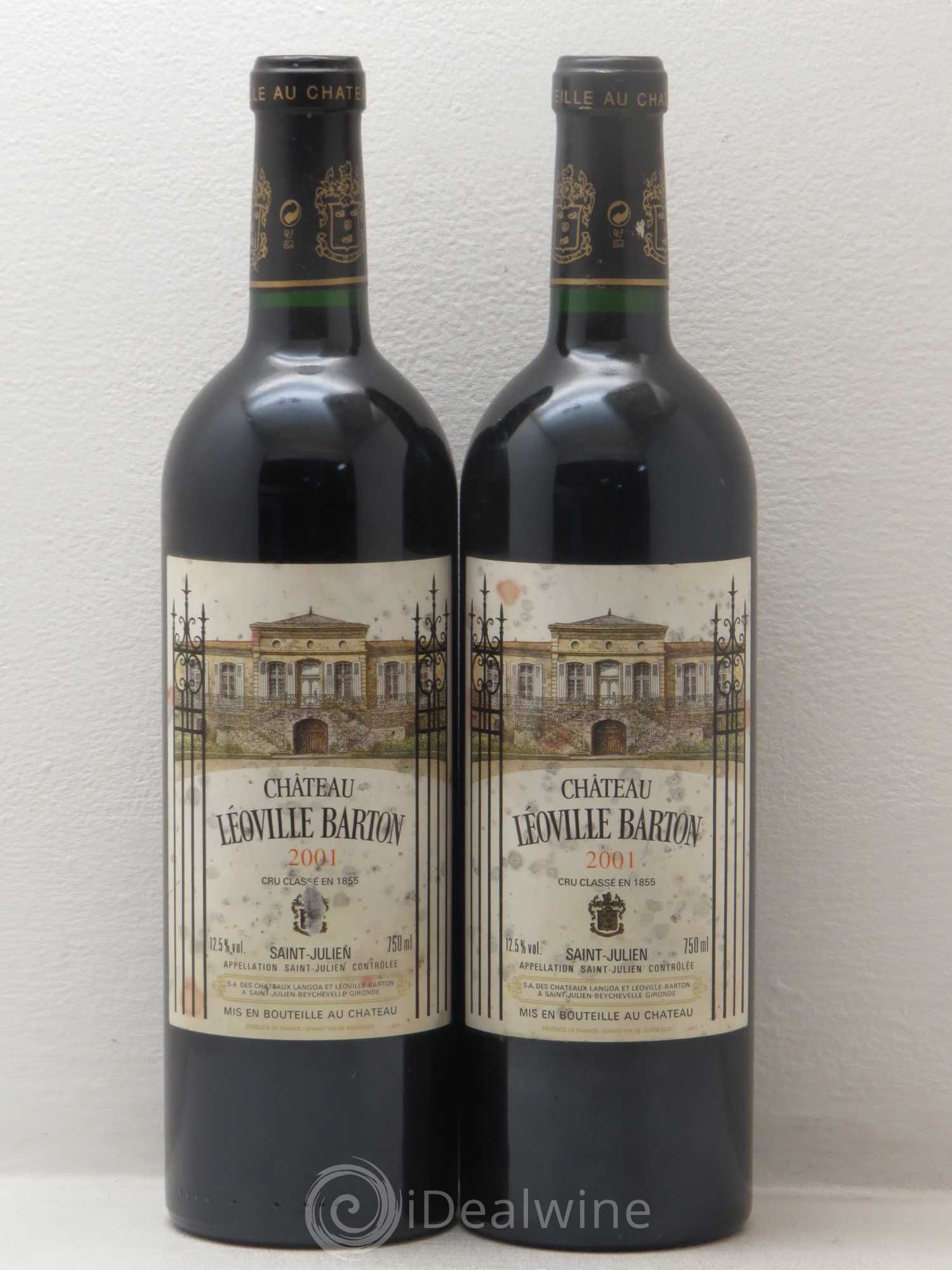 Château Léoville Barton 2ème Grand Cru Classé 2001 - Lot de 2 bouteilles - 0