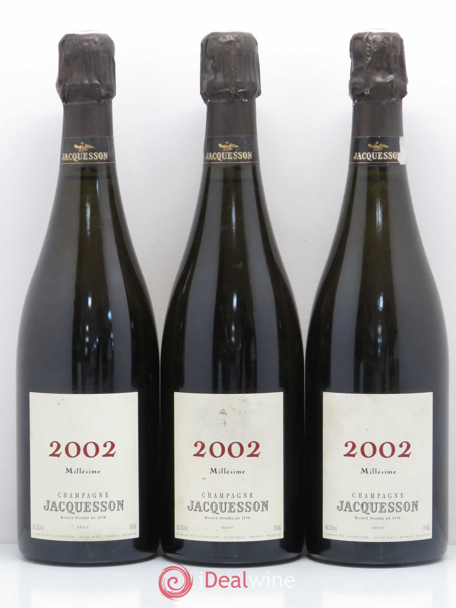 Millésimé Jacquesson 2002 - Lot de 3 bouteilles - 0