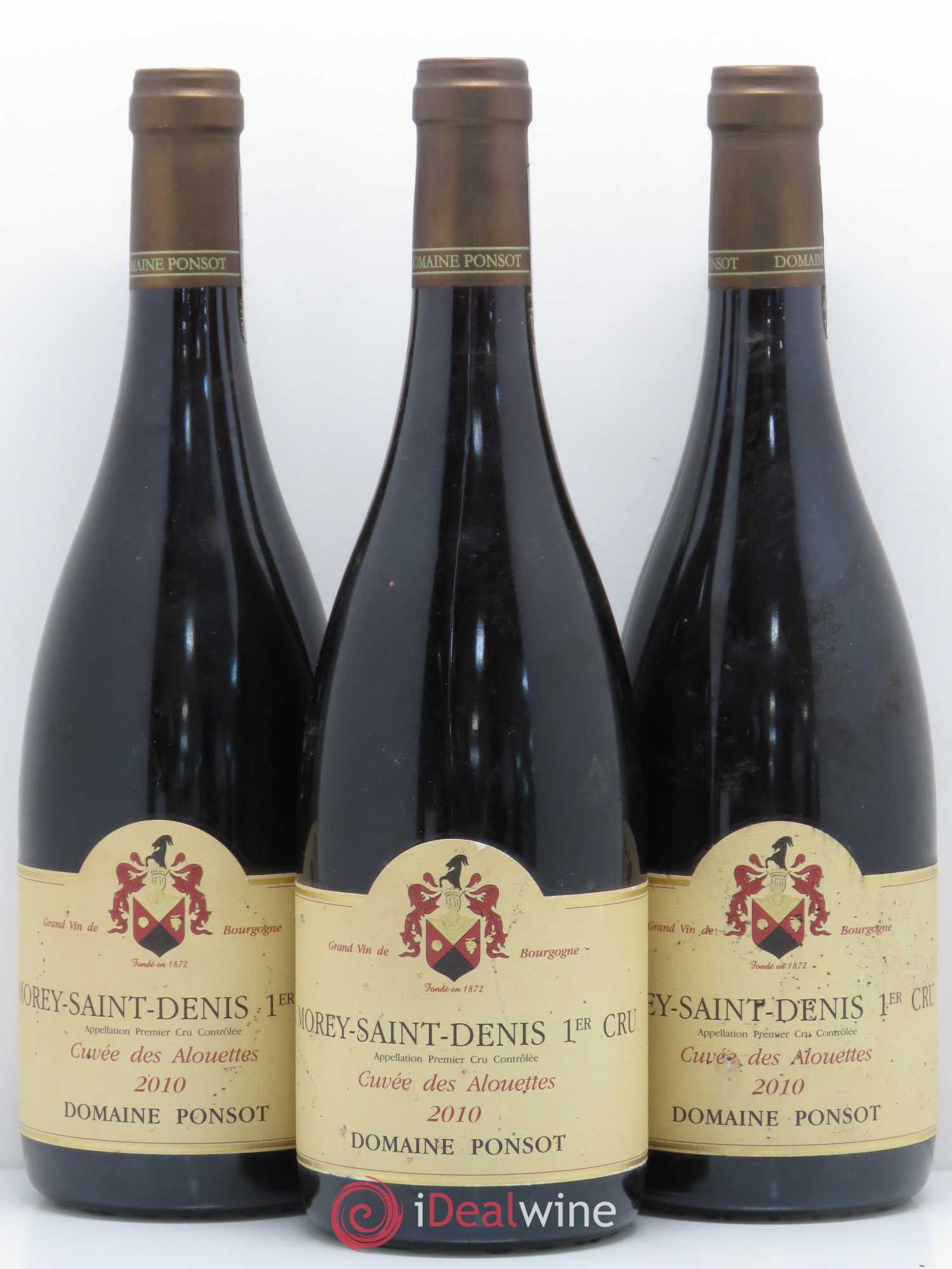 Morey-Saint-Denis 1er Cru Cuvée des Alouettes Ponsot (Domaine) 2010 - Lot de 3 bouteilles - 0