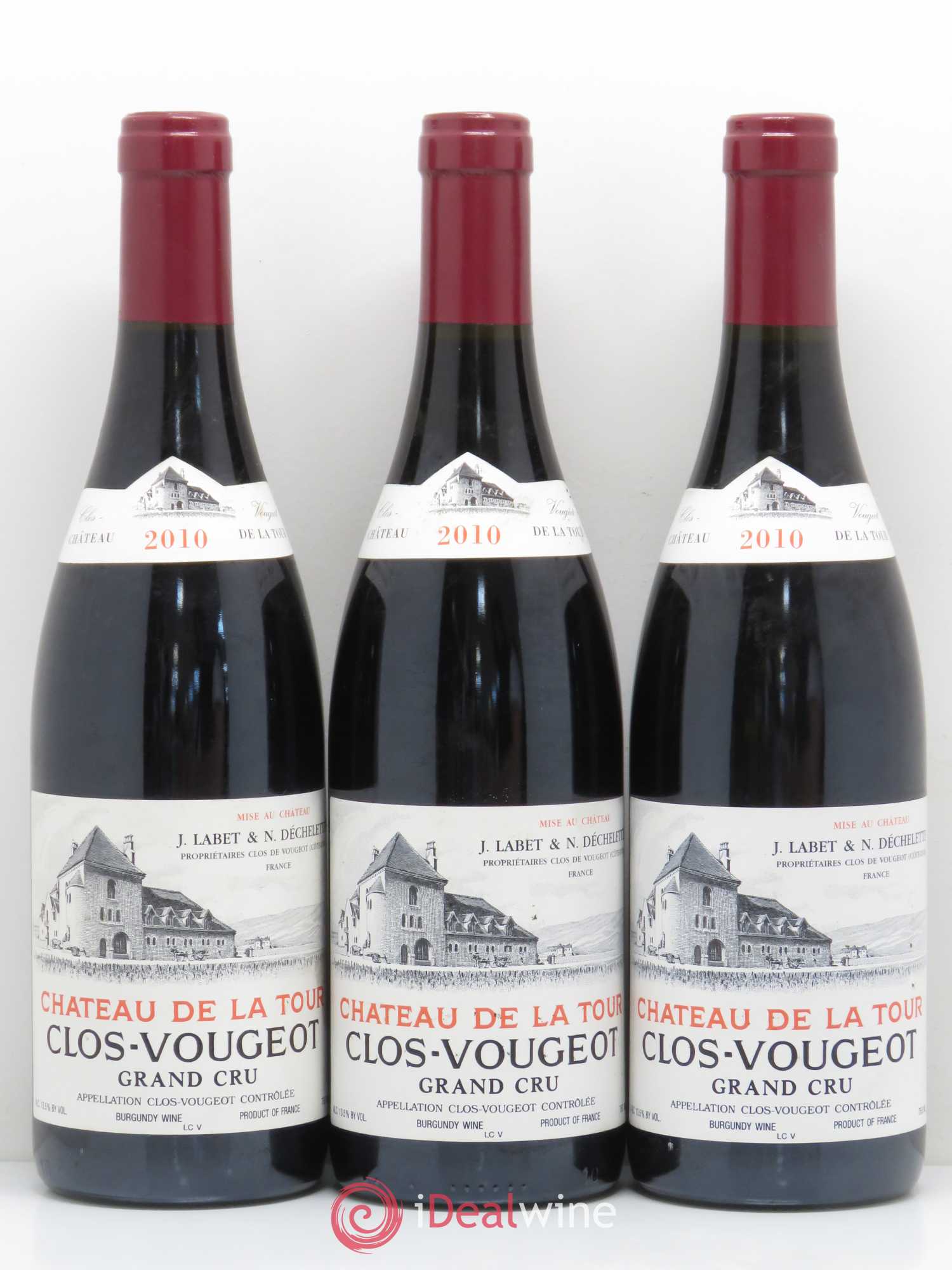 Clos de Vougeot Grand Cru Château de La Tour 2010 - Lot de 3 bouteilles - 0