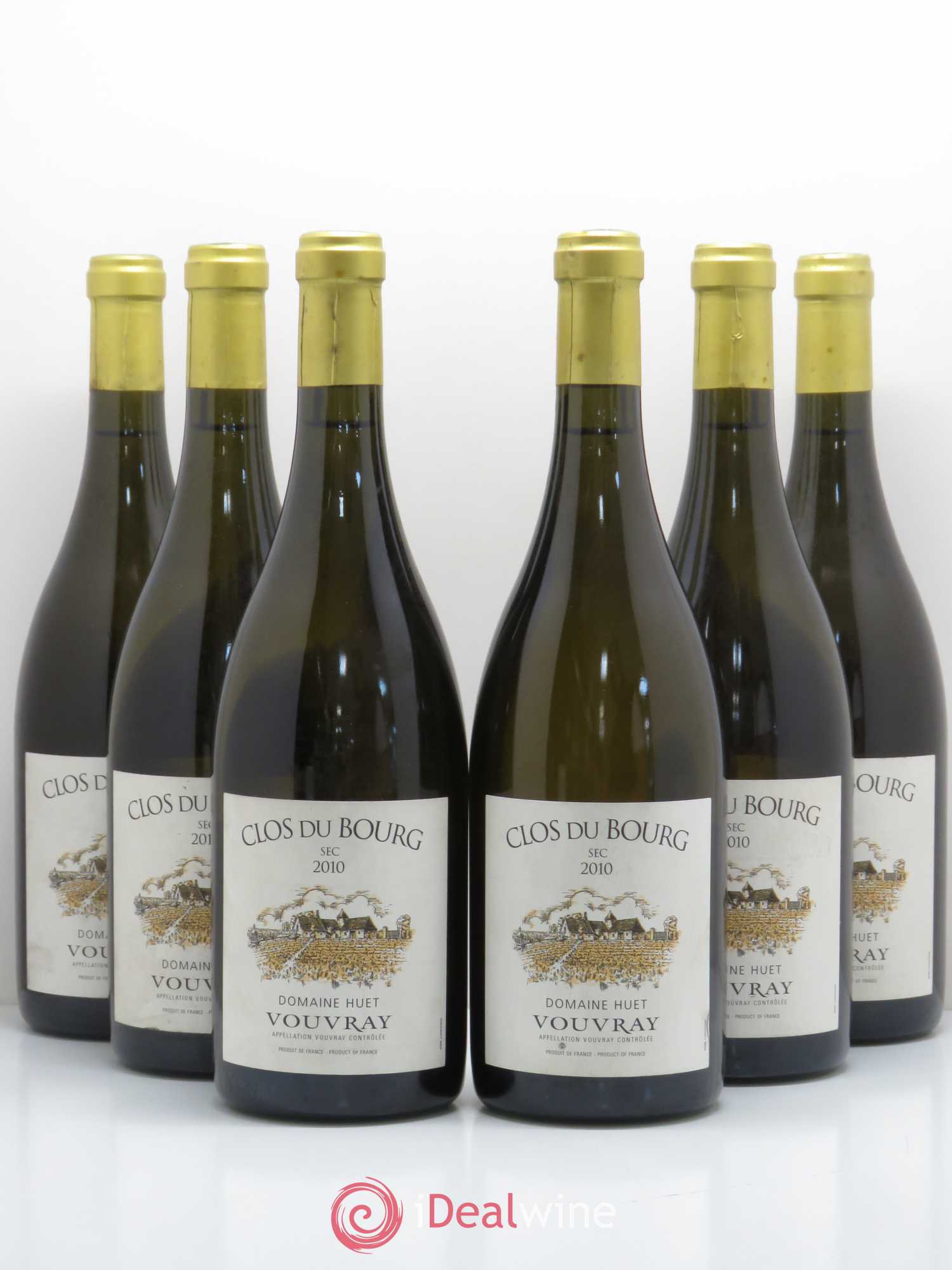 Vouvray Clos du Bourg Sec Domaine Huet 2010 - Lot de 6 bouteilles - 0