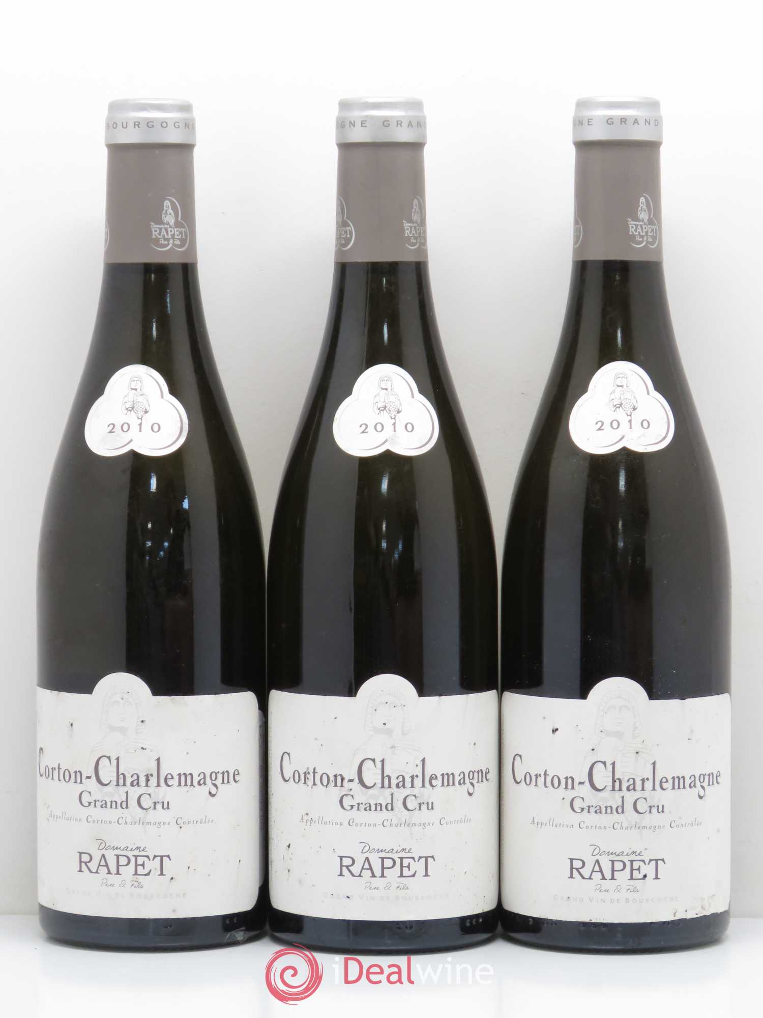 Corton-Charlemagne Grand Cru Rapet Père & Fils 2010 - Lot de 3 bouteilles - 0