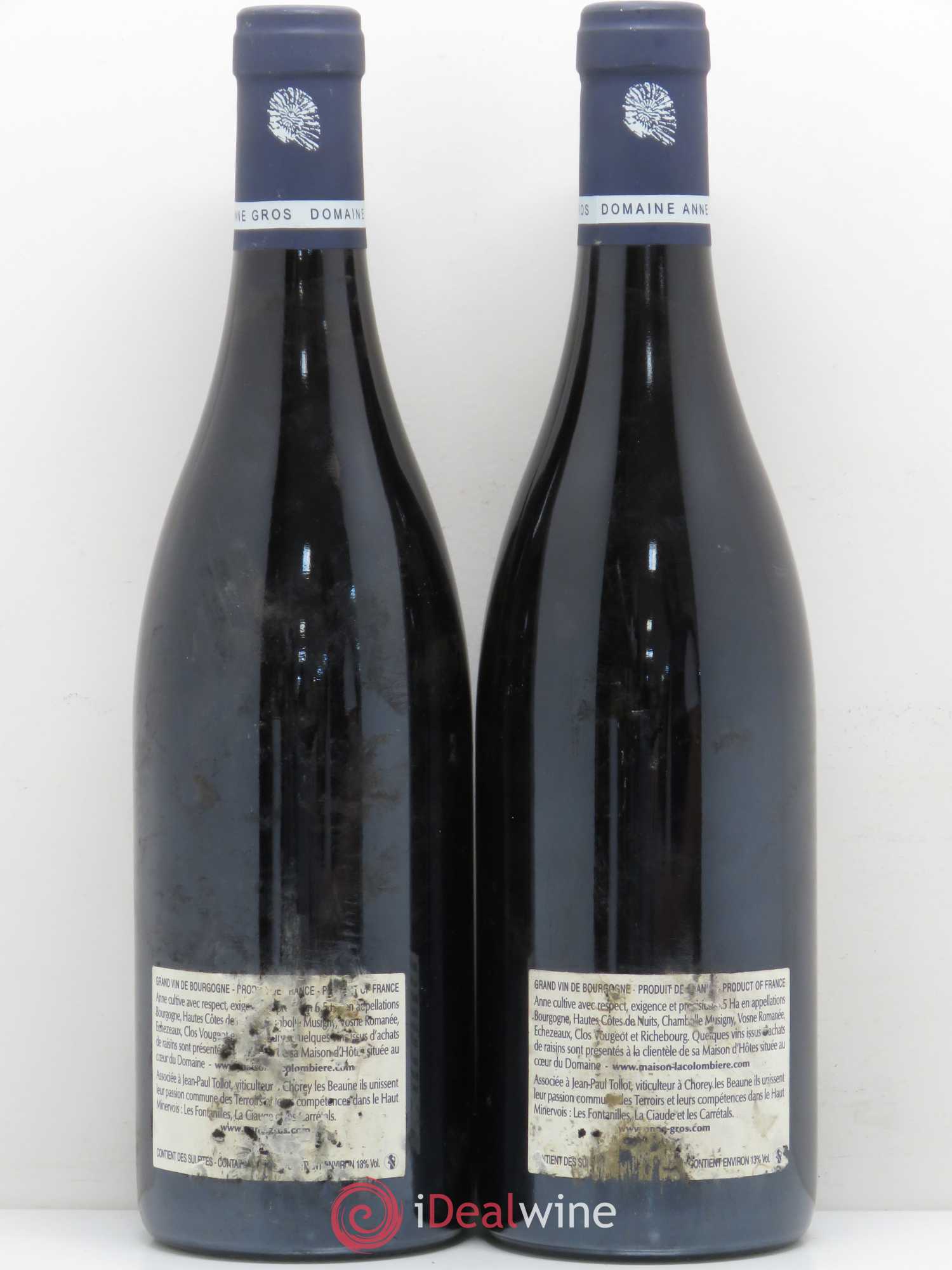 Clos de Vougeot Grand Cru Le Grand Maupertui Anne Gros 2009 - Lot de 2 bouteilles - 1