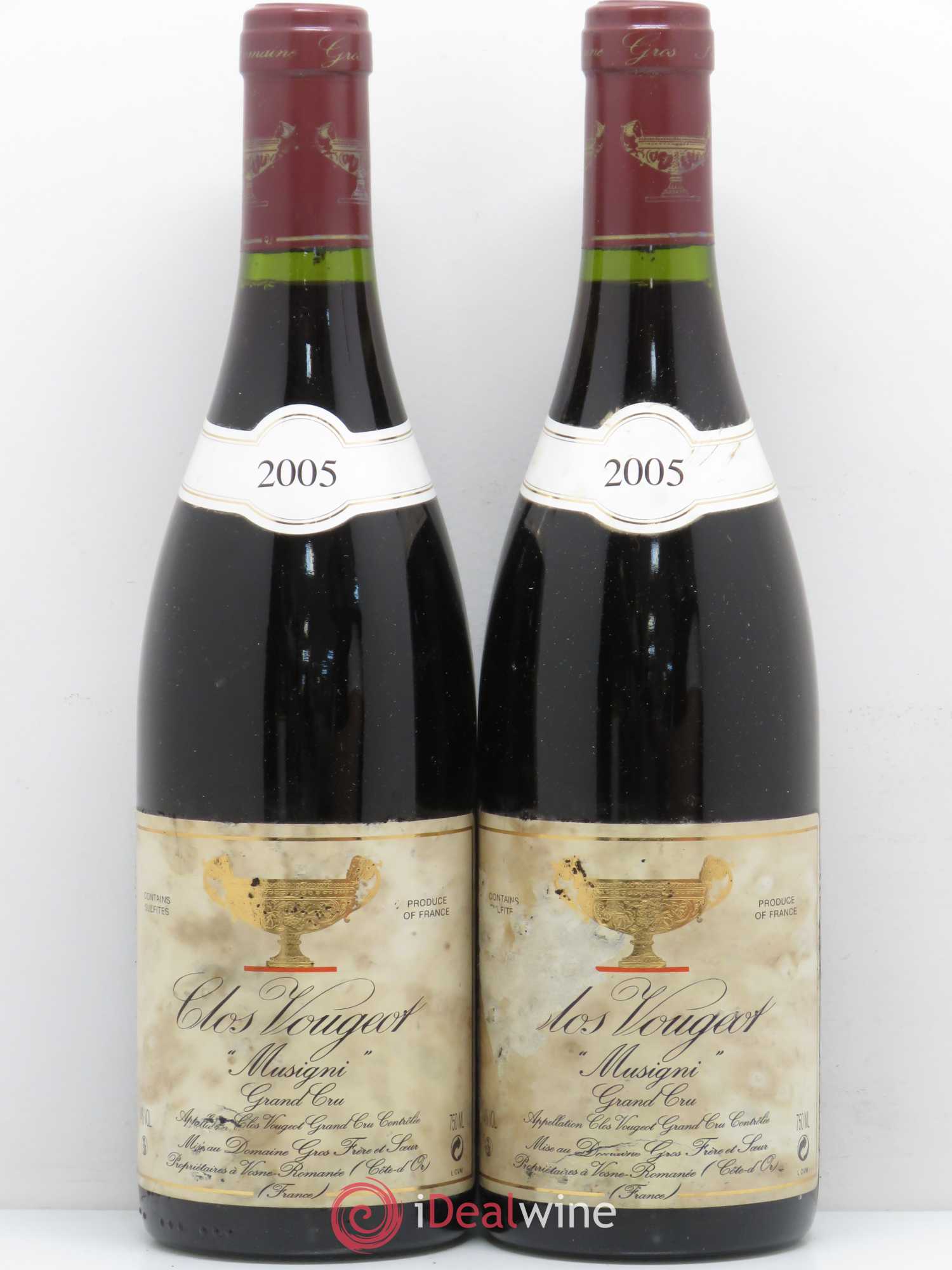 Clos de Vougeot Grand Cru Musigni Gros Frère & Soeur 2005 - Lot de 2 bouteilles - 0