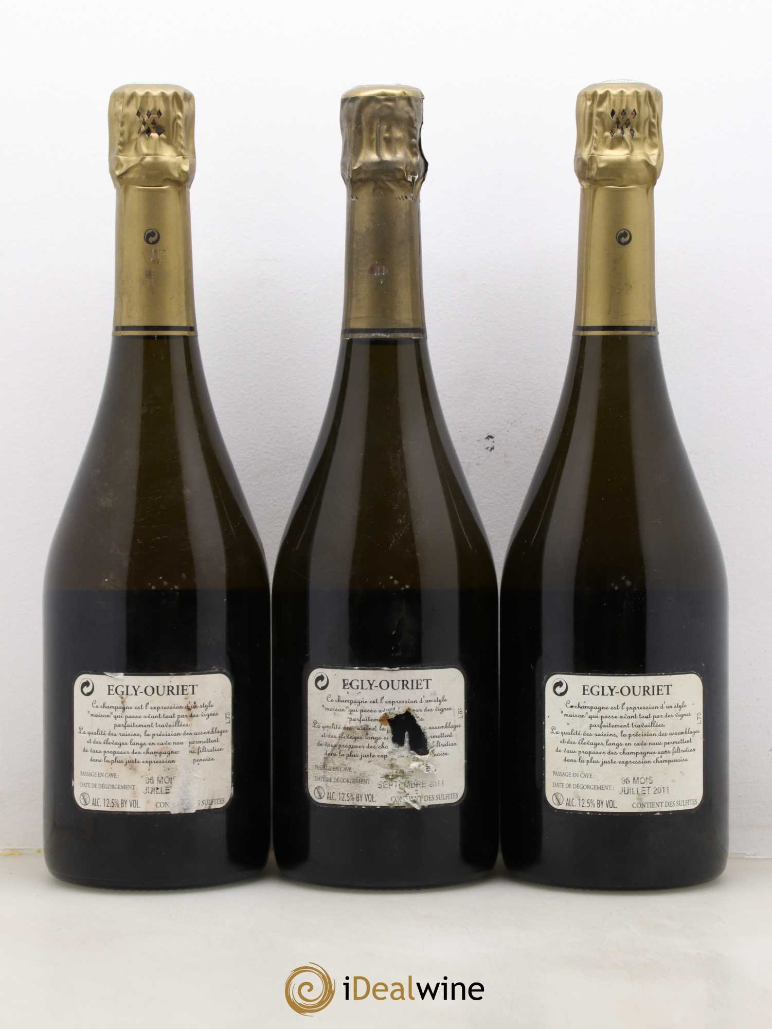 Ambonnay Vieilles Vignes Brut Millésimé Egly-Ouriet 2002 - Lot de 3 bouteilles - 1
