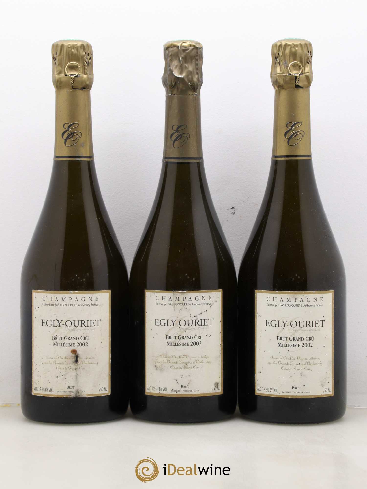 Ambonnay Vieilles Vignes Brut Millésimé Egly-Ouriet 2002 - Lot de 3 bouteilles - 0