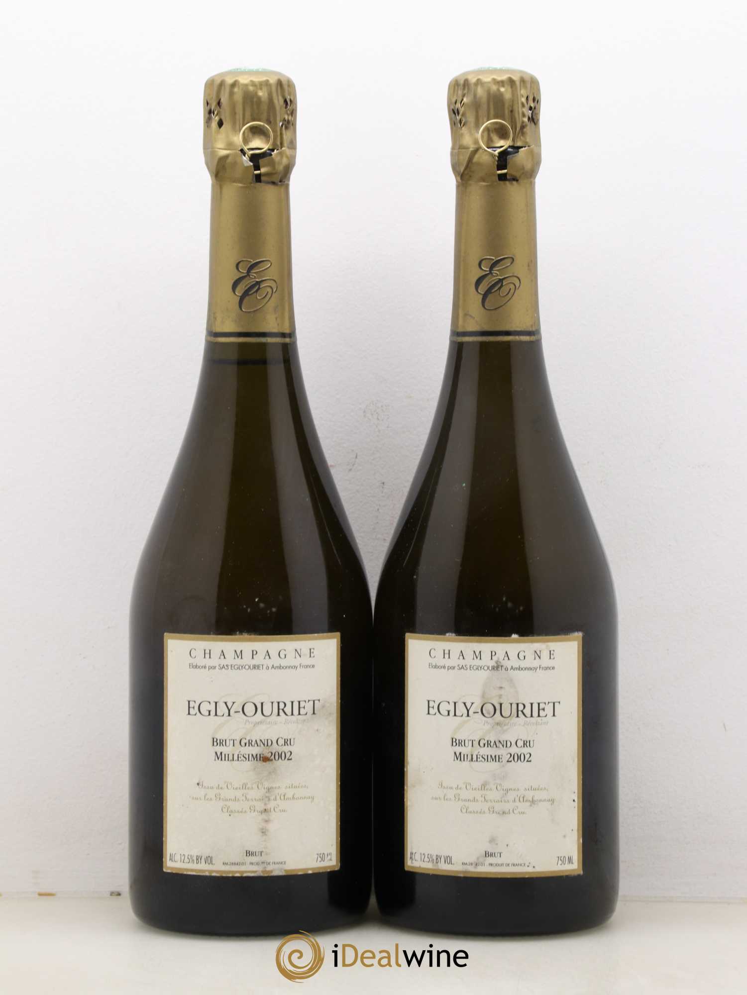 Ambonnay Vieilles Vignes Brut Millésimé Egly-Ouriet Dégorgement 2011 2002 - Lot de 2 bouteilles - 0
