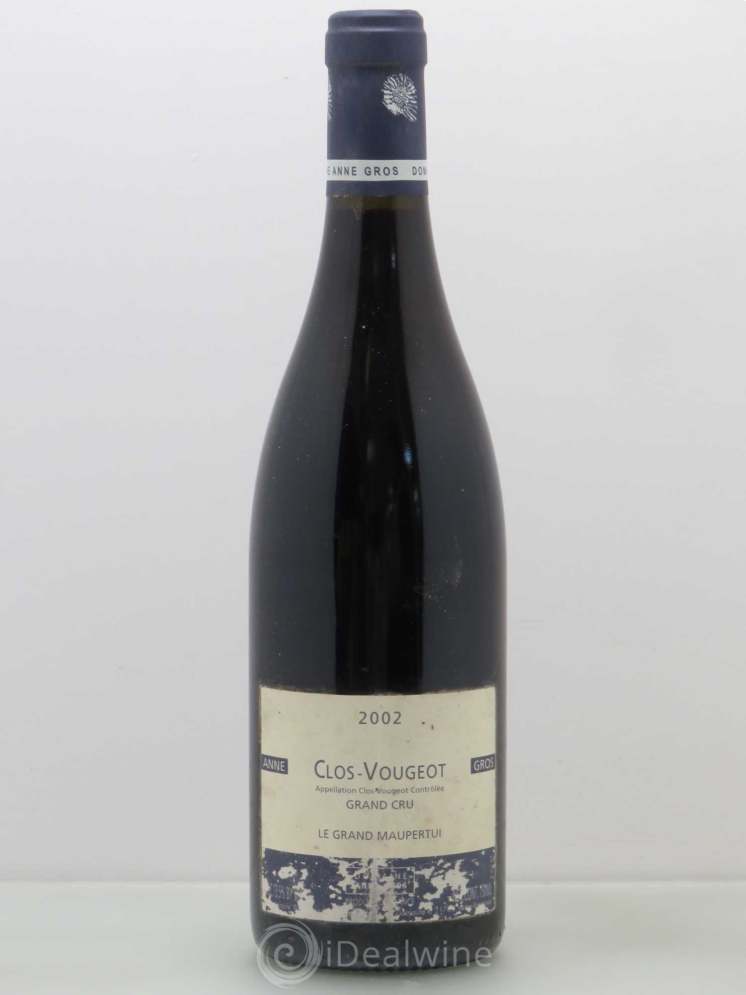 Clos de Vougeot Grand Cru Le Grand Maupertui Anne Gros 2002 - Lot de 1 bouteille - 0