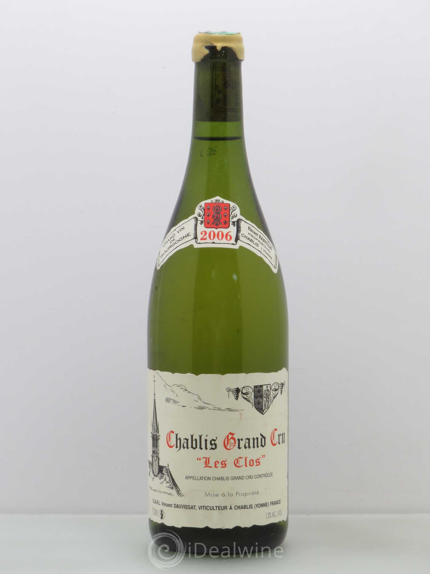 Chablis Grand Cru Les Clos Vincent Dauvissat (Domaine) 2006 - Lot de 1 bouteille - 0