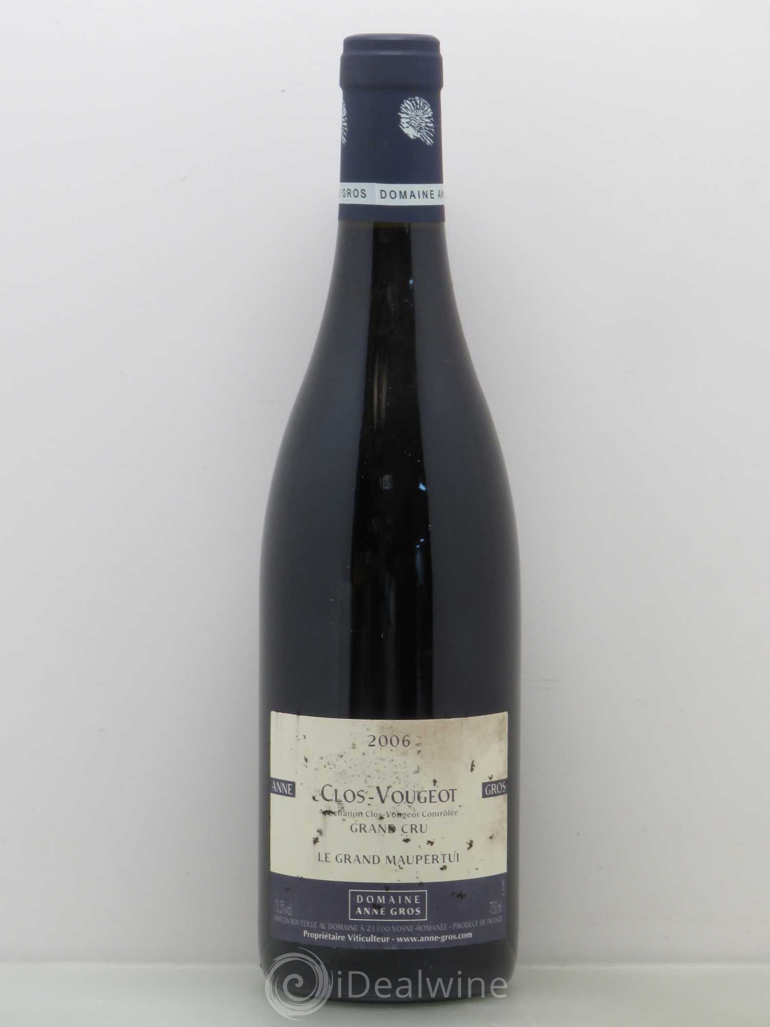 Clos de Vougeot Grand Cru Le Grand Maupertui Anne Gros 2006 - Lot de 1 bouteille - 0