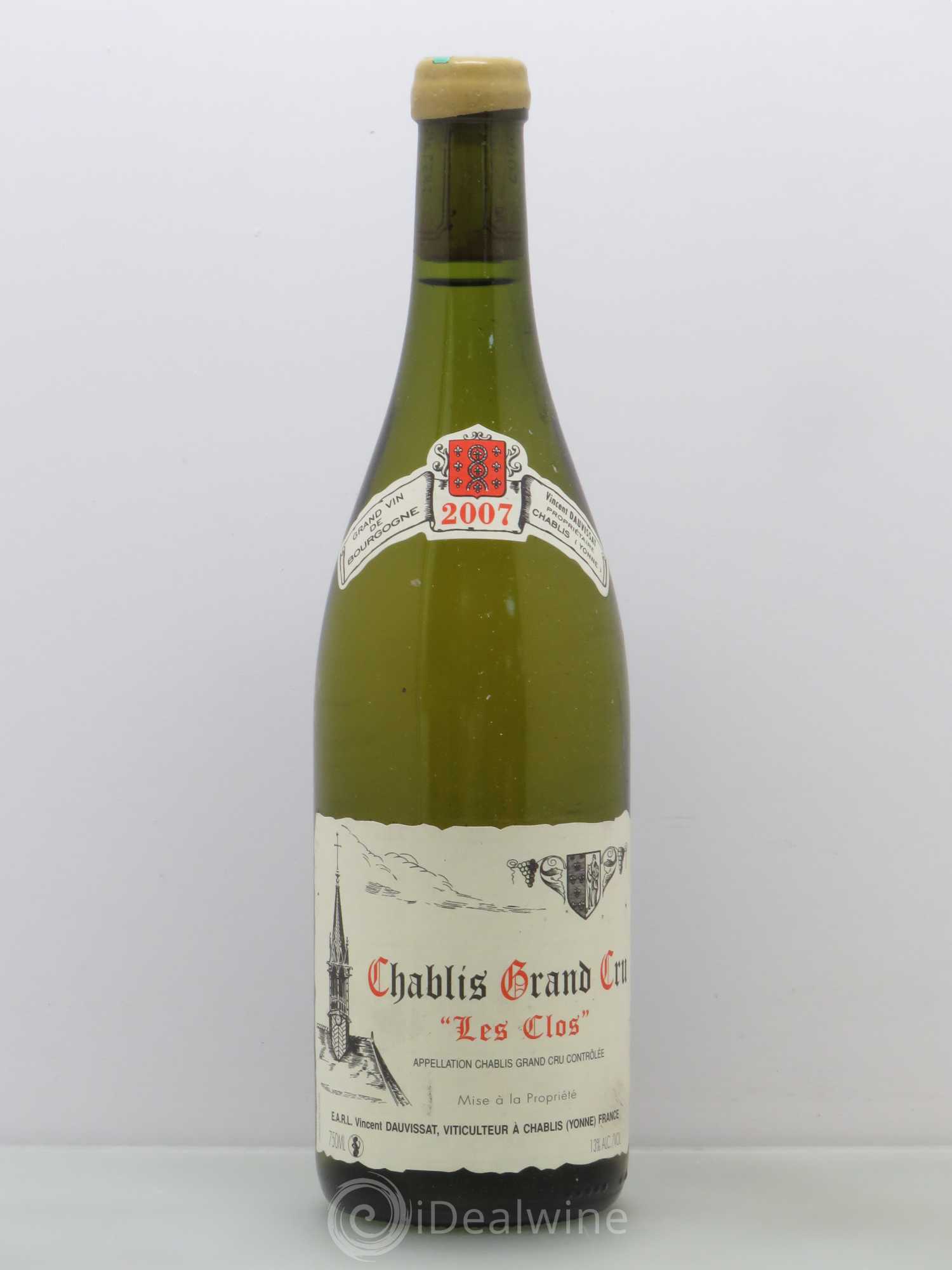Chablis Grand Cru Les Clos Vincent Dauvissat (Domaine) 2007 - Lot de 1 bouteille - 0