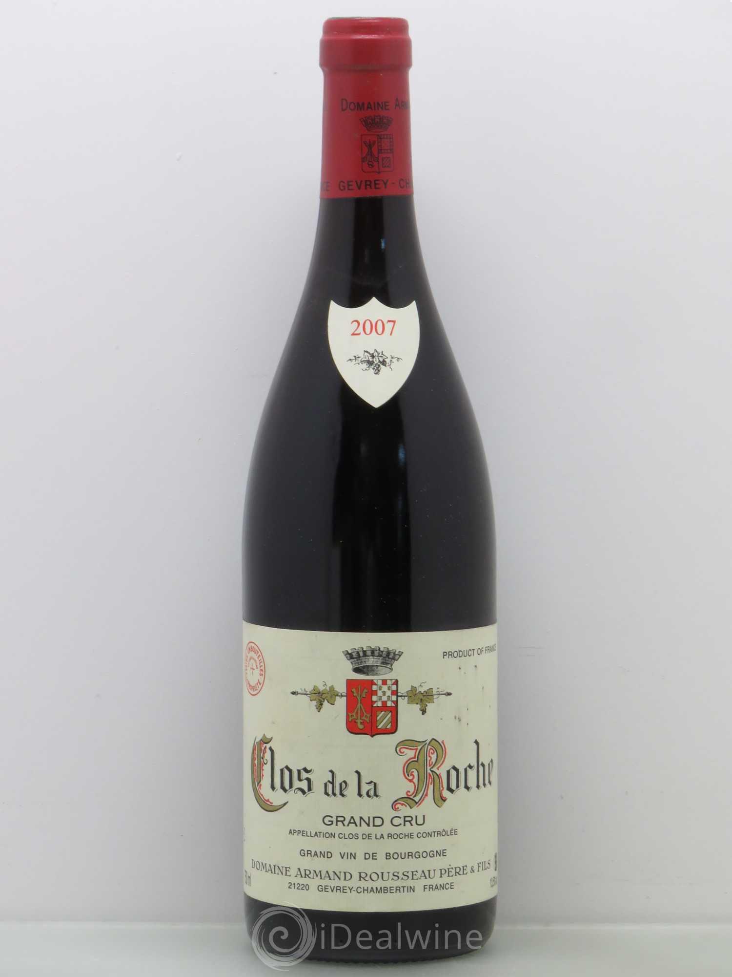 Clos de la Roche Grand Cru Armand Rousseau (Domaine) 2007 - Lot de 1 bouteille - 0