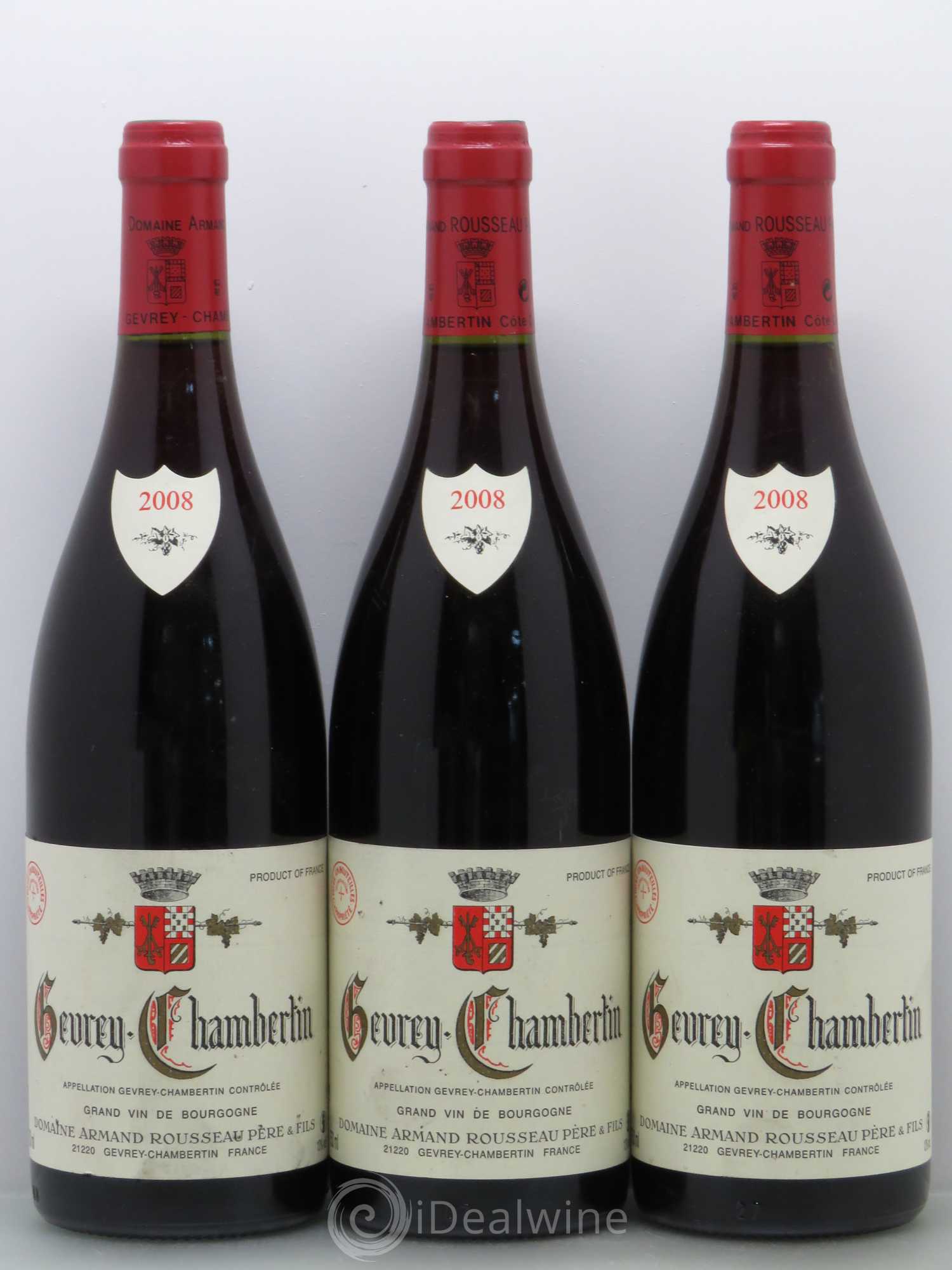 Gevrey-Chambertin Armand Rousseau (Domaine) 2008 - Lot de 3 bouteilles - 0