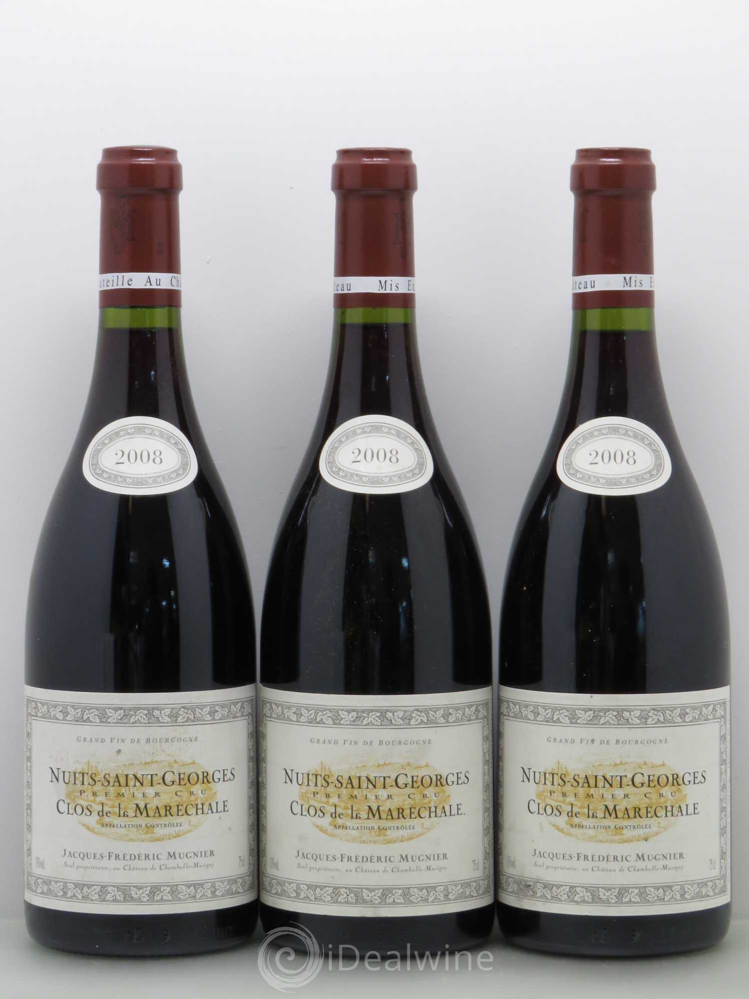 Nuits-Saint-Georges 1er Cru Clos de La Maréchale Jacques-Frédéric Mugnier 2008 - Lot de 3 bouteilles - 0
