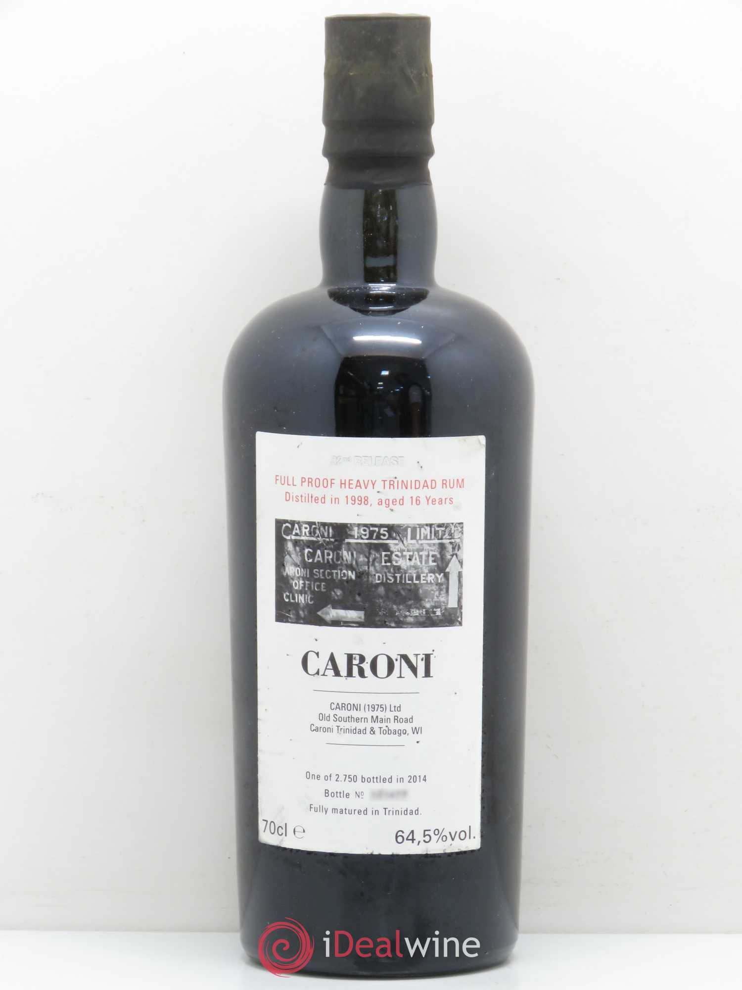 Rhum Velier Caroni Estate 16 ans d'age 1998 - Posten von 1 Flasche - 0