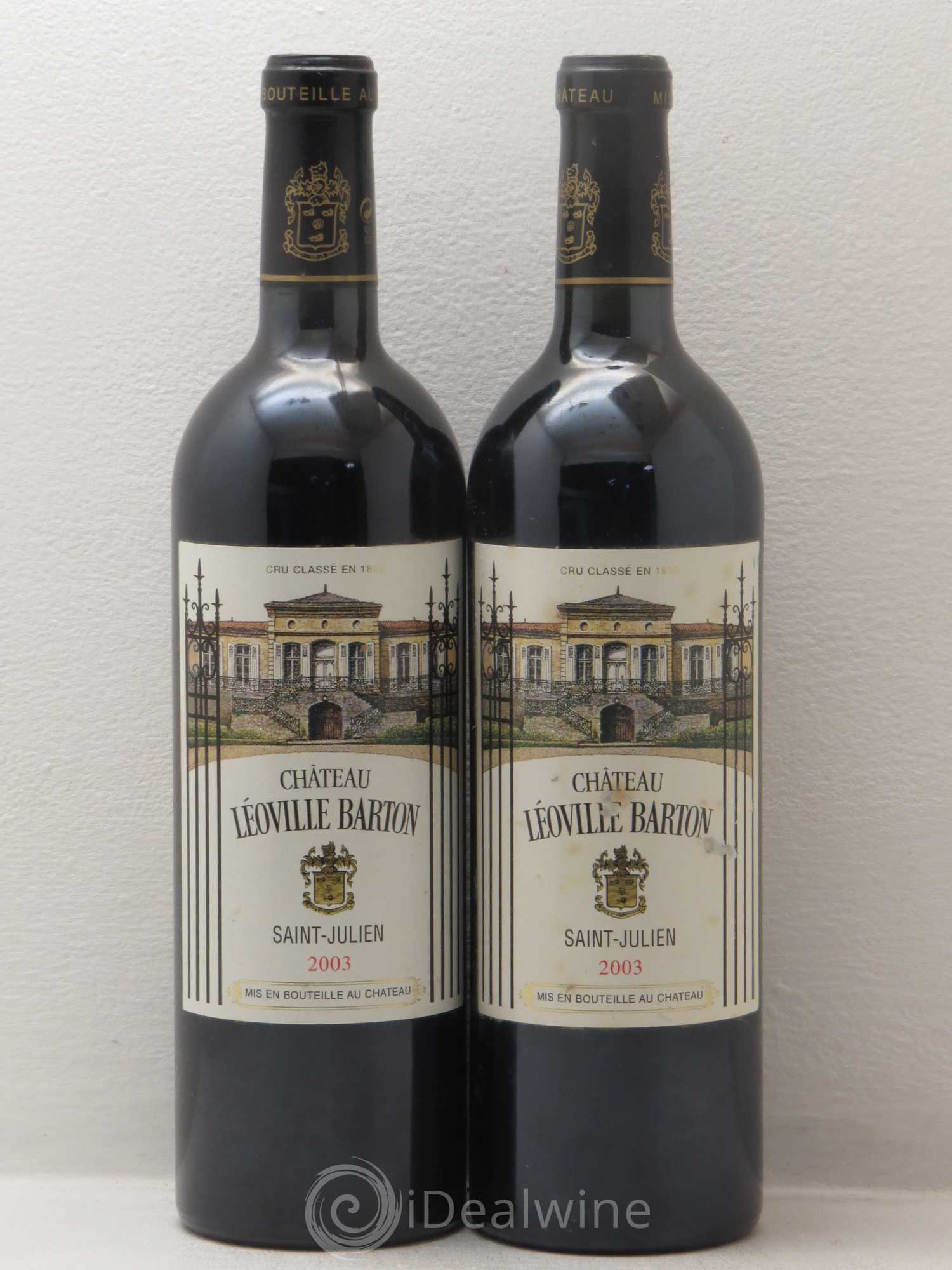 Château Léoville Barton 2ème Grand Cru Classé 2003 - Lot de 2 bouteilles - 0