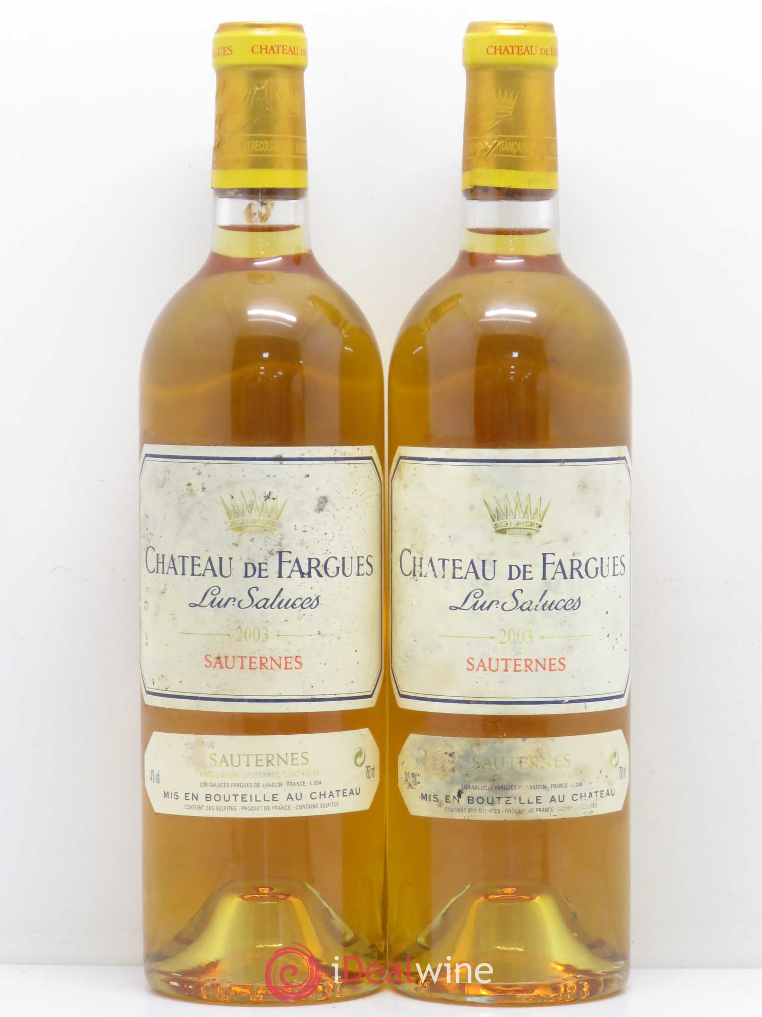 Château de Fargues 2003 - Lotto di 2 bottiglie - 0