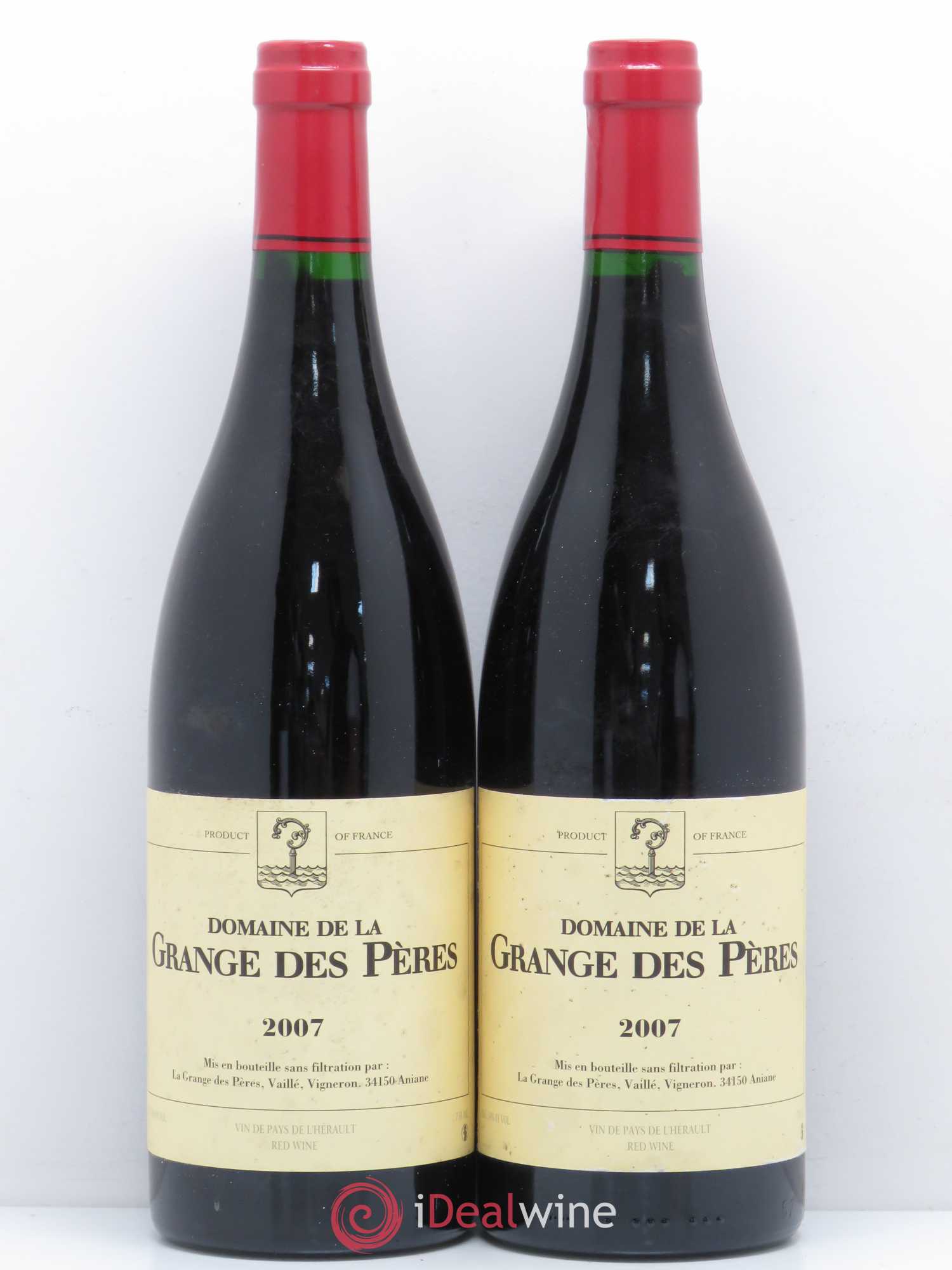Pays d'Hérault Grange des Pères Laurent Vaillé 2007 - Lot de 2 bouteilles - 0