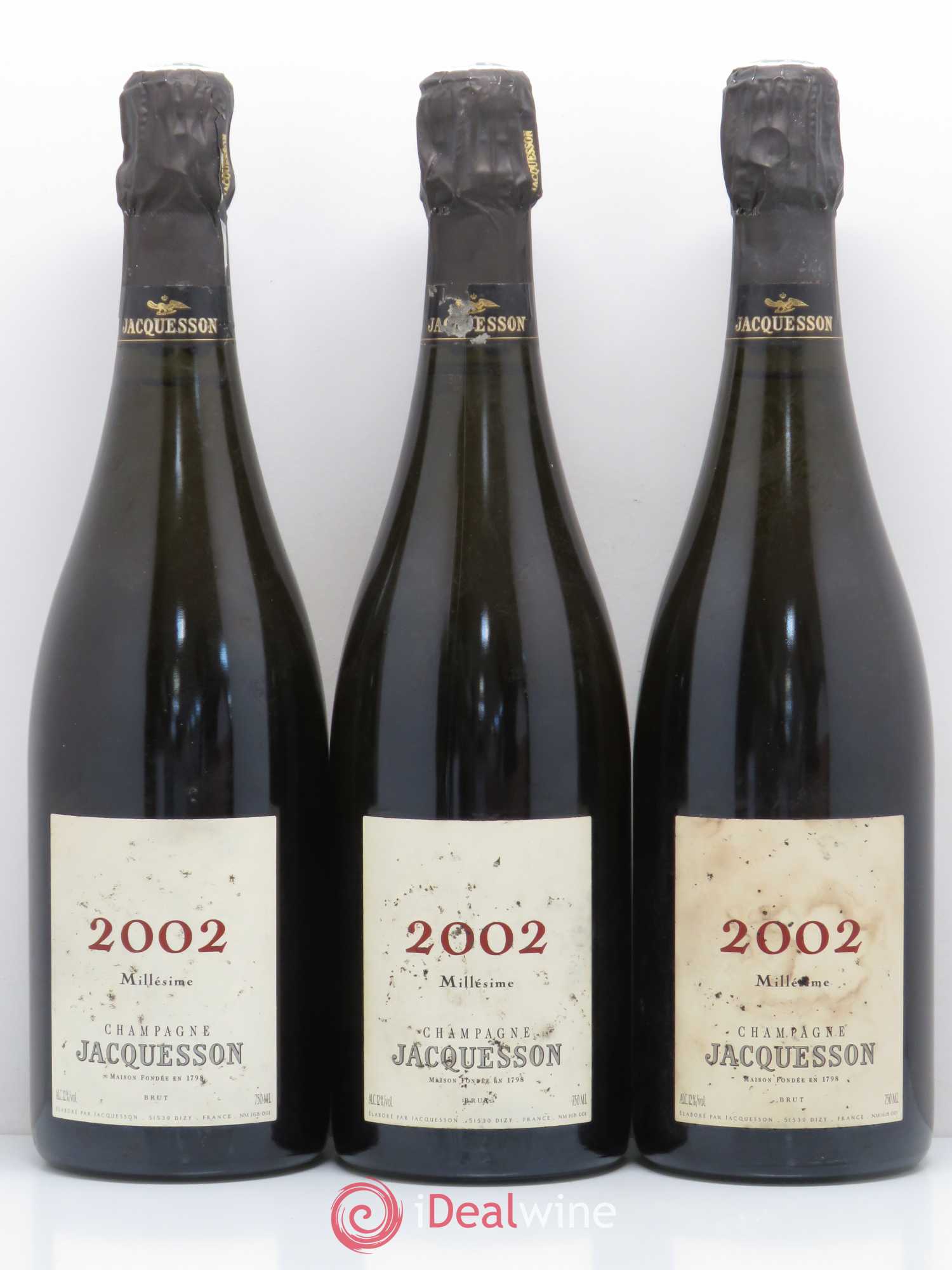 Millésimé Jacquesson 2002 - Lot de 3 bouteilles - 0