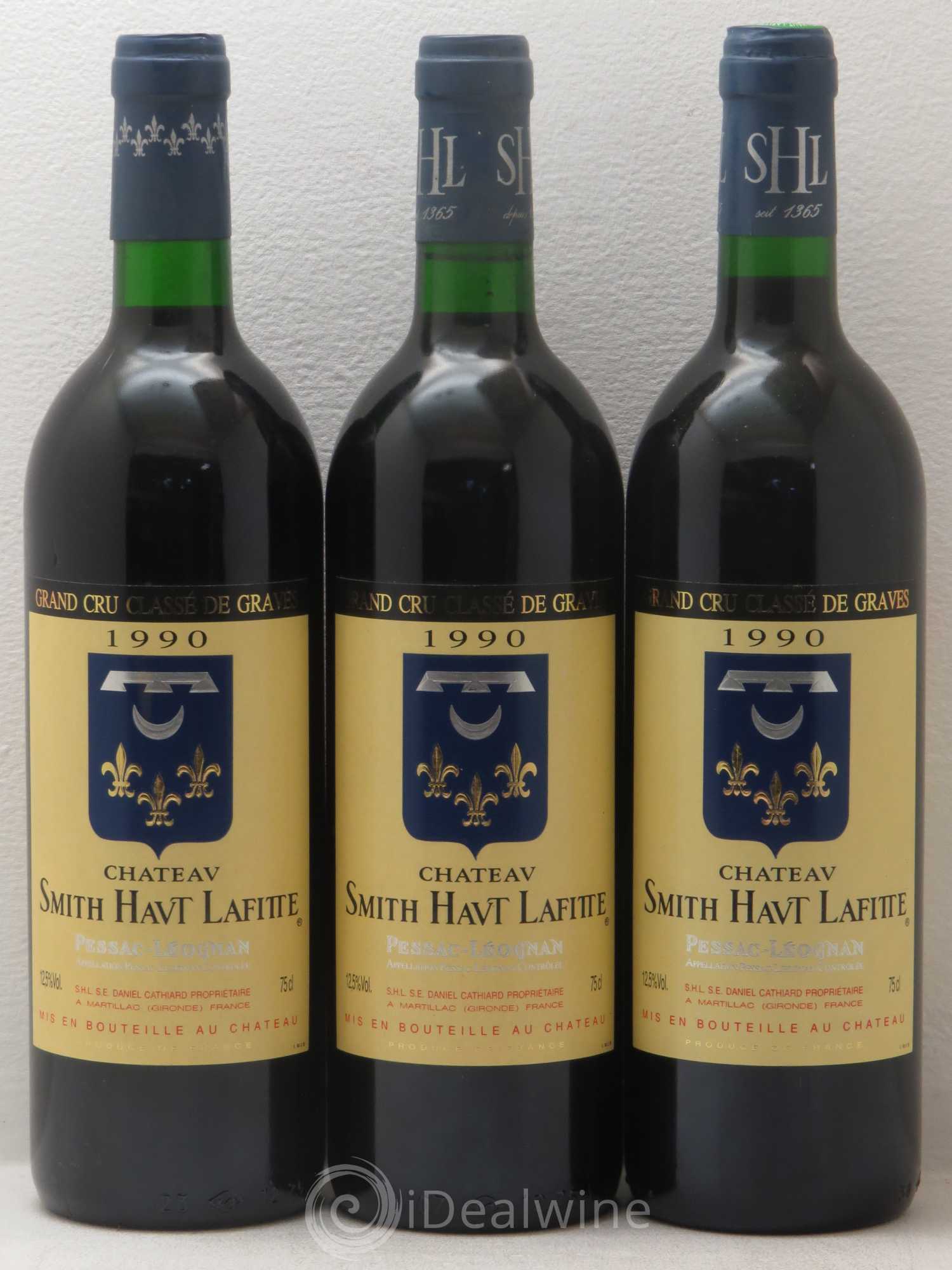 Château Smith Haut Lafitte Cru Classé de Graves 1990 - Lot de 3 bouteilles - 0