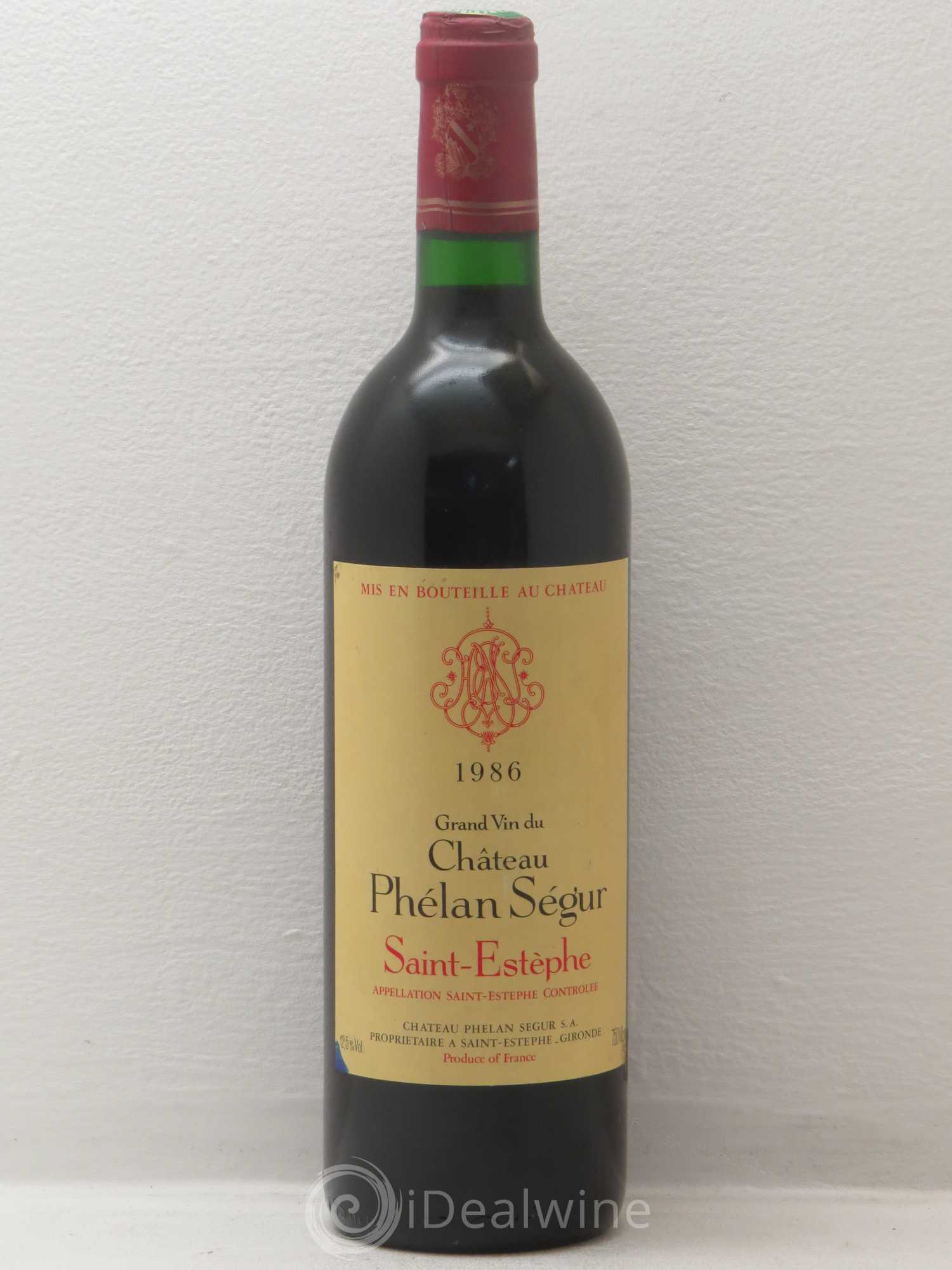 Château Phélan Ségur 1986 - Lot de 1 bouteille - 0