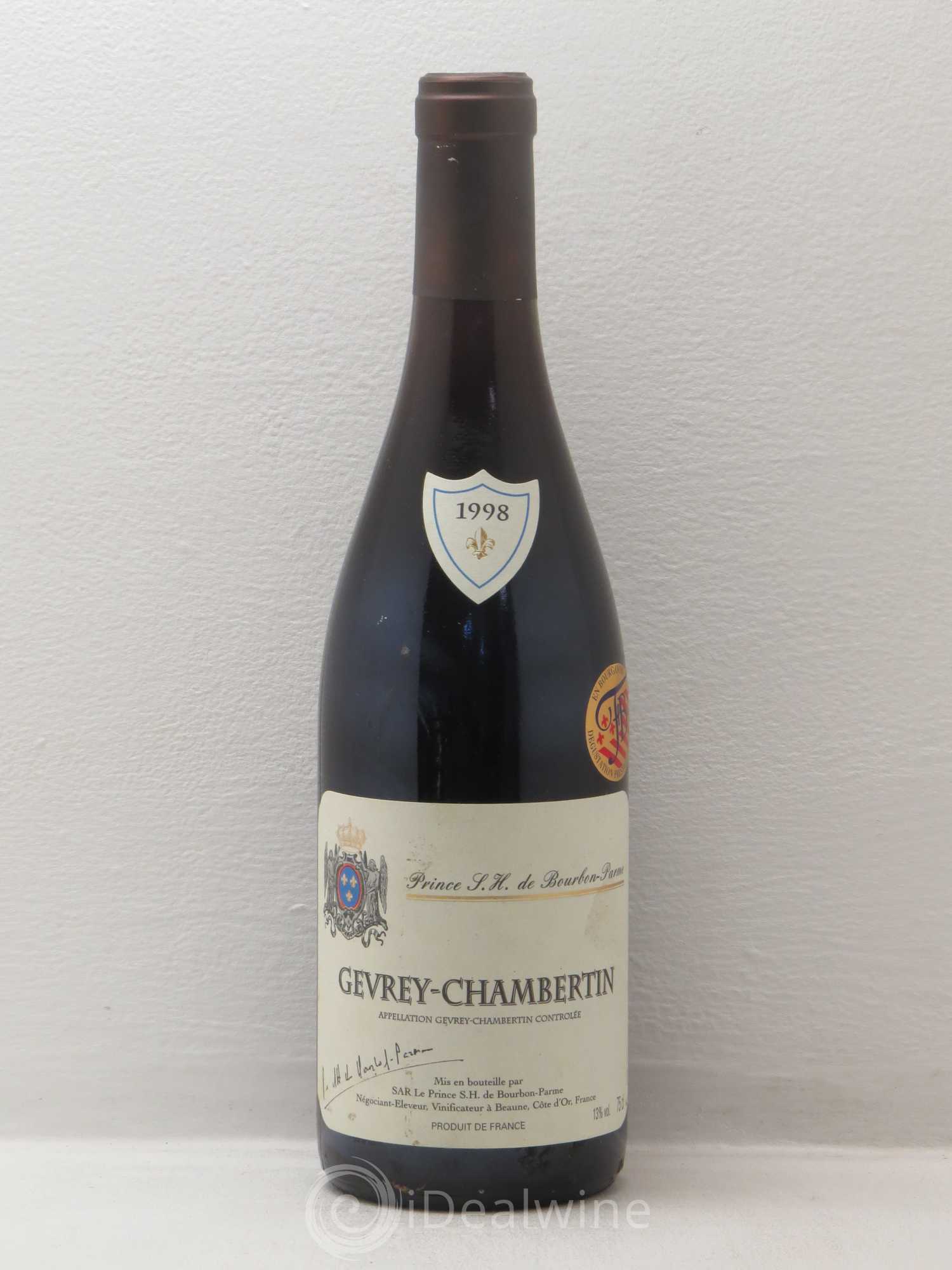 Gevrey-Chambertin Prince Sh De Bourbon Parme 1998 - Posten von 1 Flasche - 0