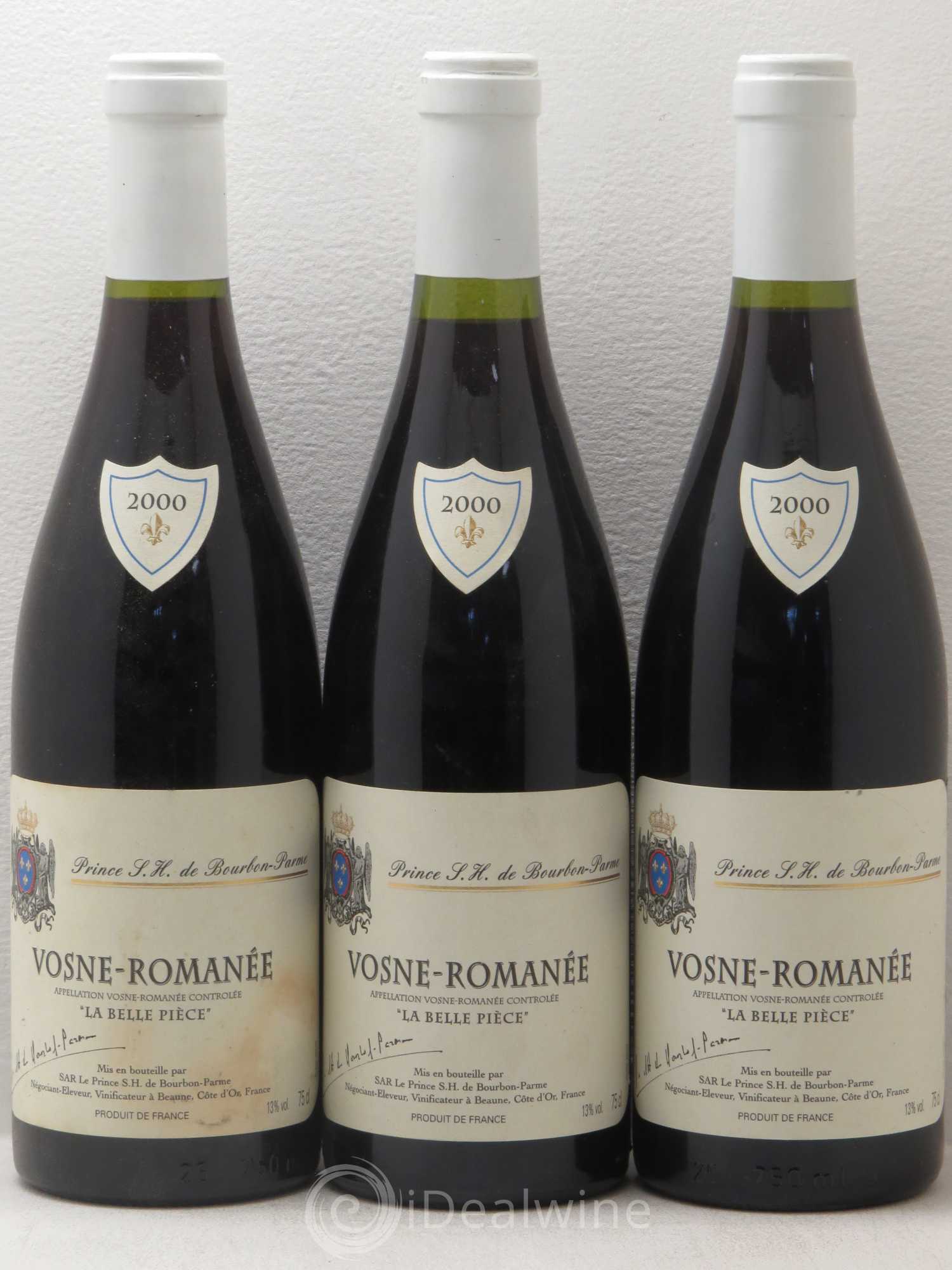 Vosne-Romanée La Belle Pièce prince SH de Bourbon Parme 2000 - Posten von 6 Flaschen - 1