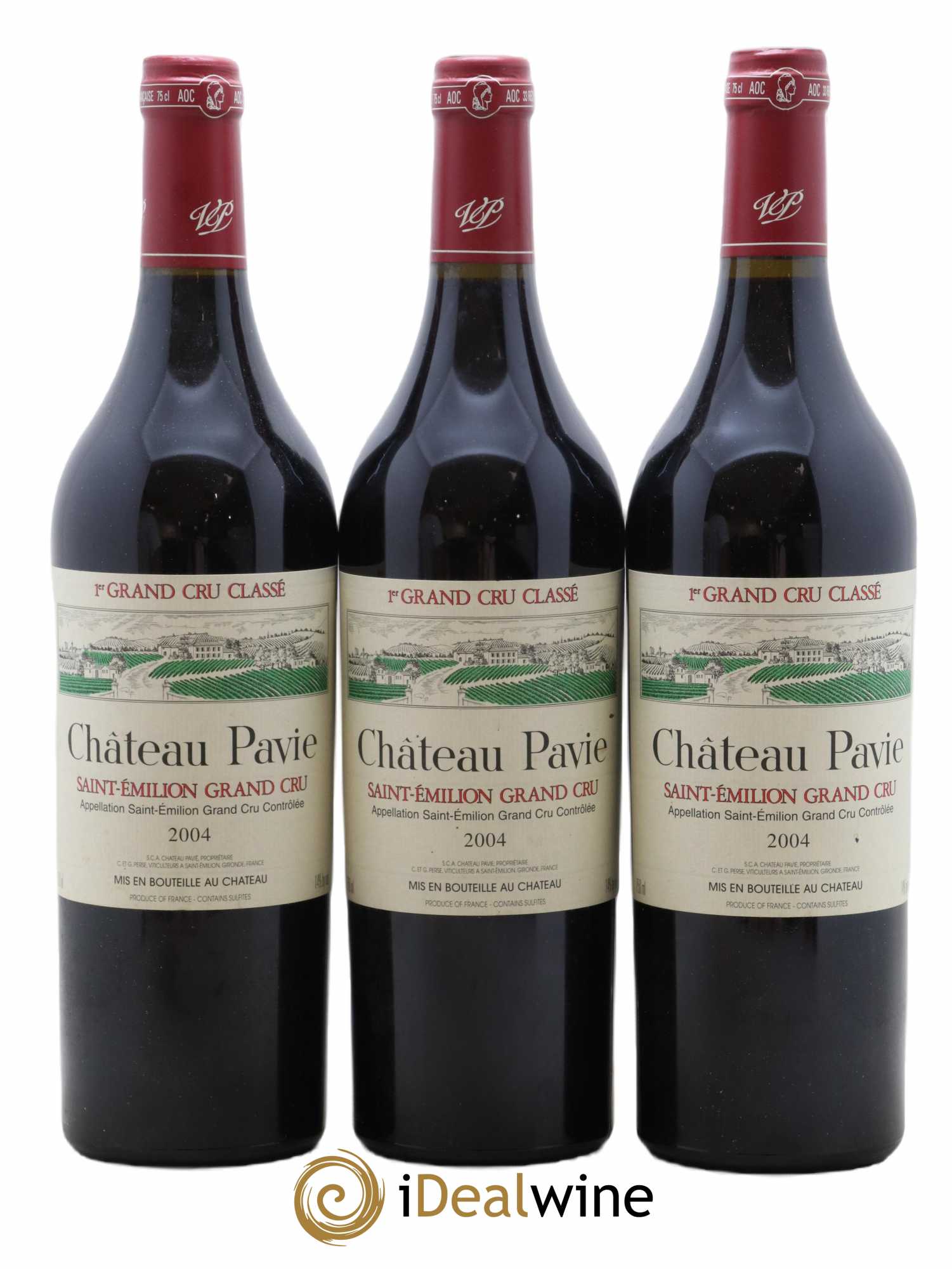 Château Pavie 1er Grand Cru Classé A 2004 - Lot de 3 bouteilles - 0