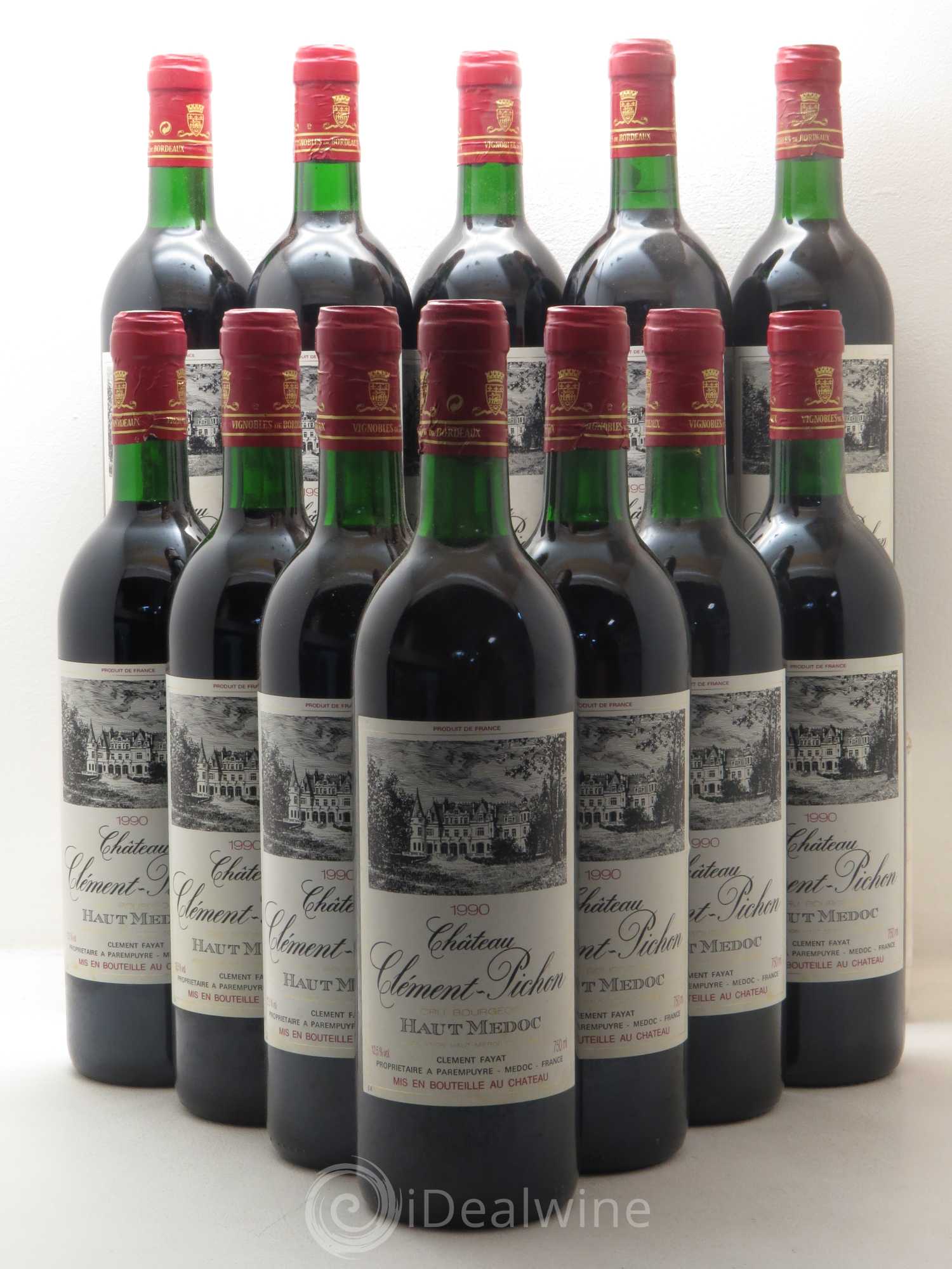 Château Clément-Pichon Cru Bourgeois 1990 - Lot de 12 bouteilles - 0