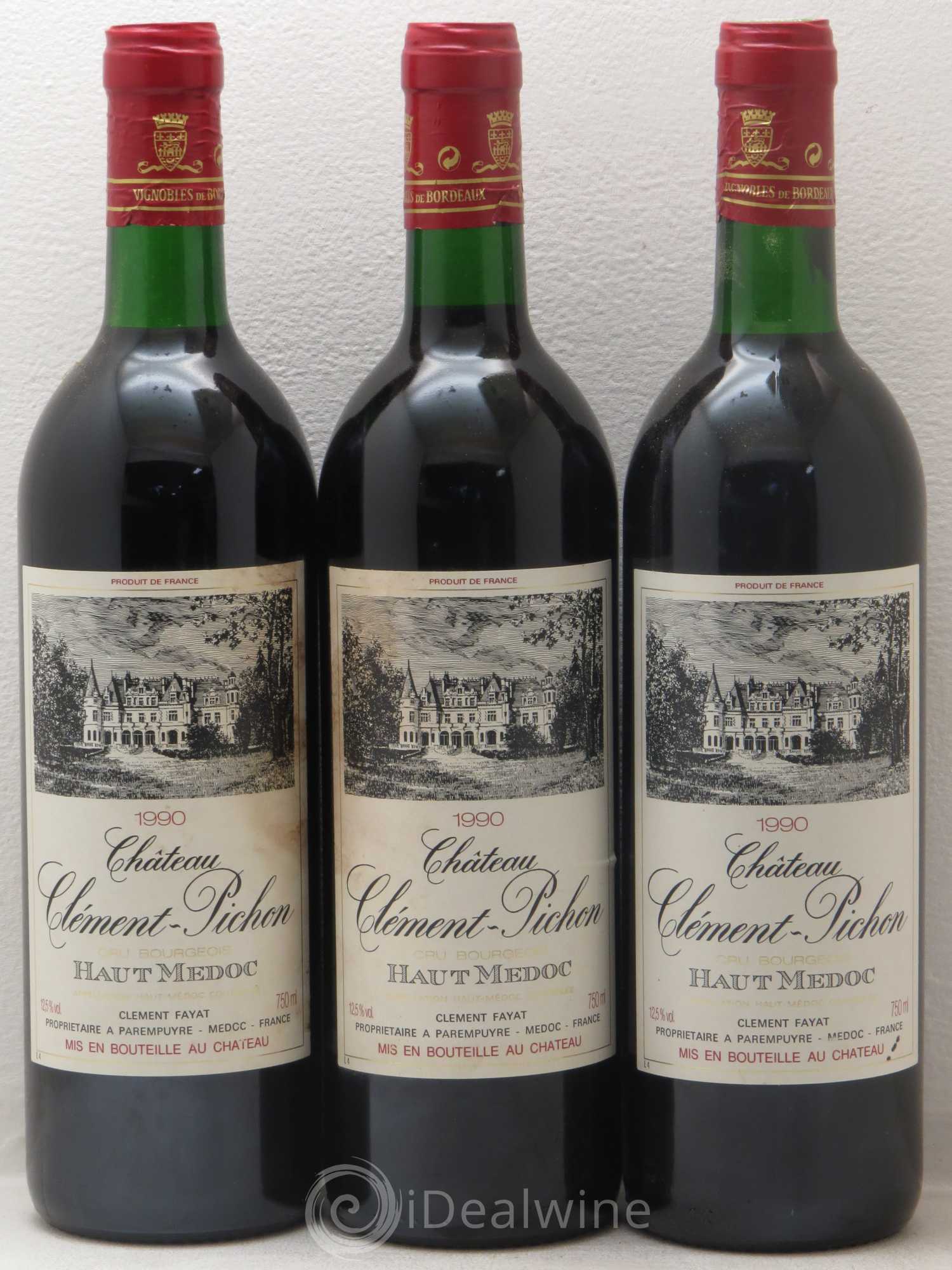Château Clément-Pichon Cru Bourgeois 1990 - Lot de 6 bouteilles - 1
