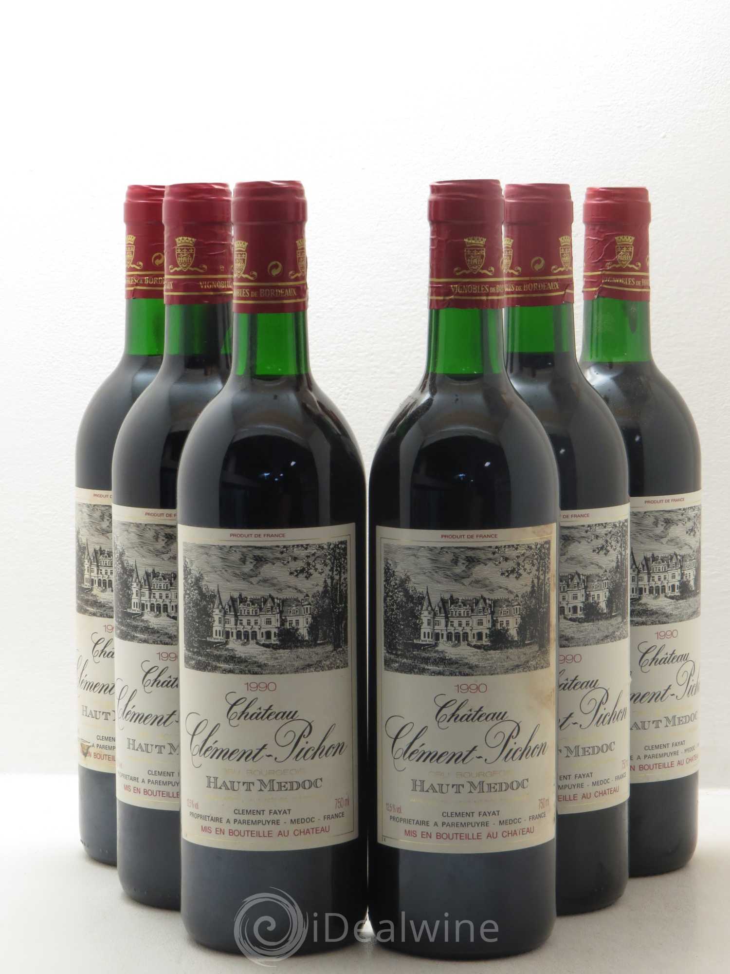 Château Clément-Pichon Cru Bourgeois 1990 - Lot de 6 bouteilles - 0
