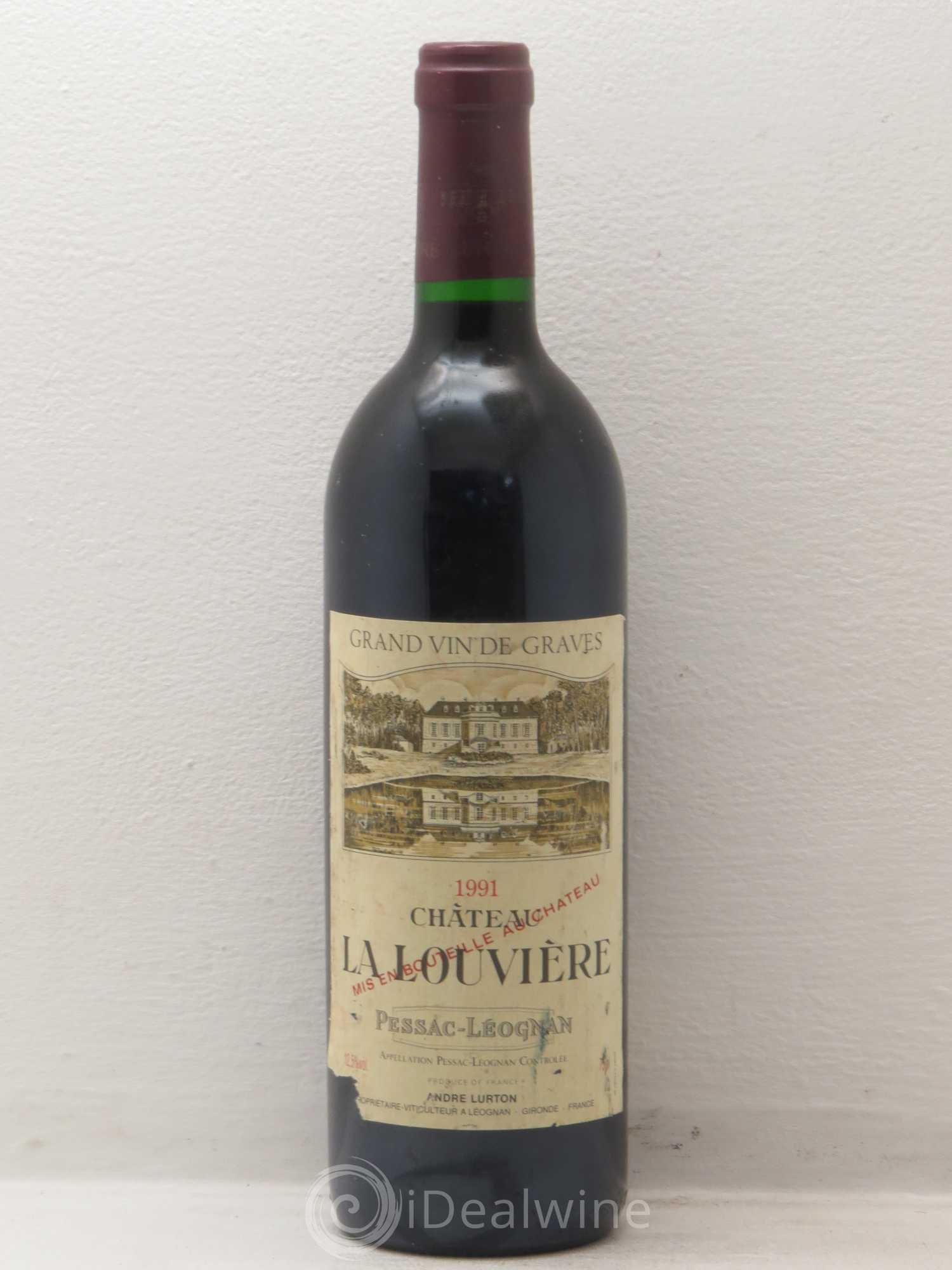 Château la Louvière 1991 - Lot de 1 bouteille - 0