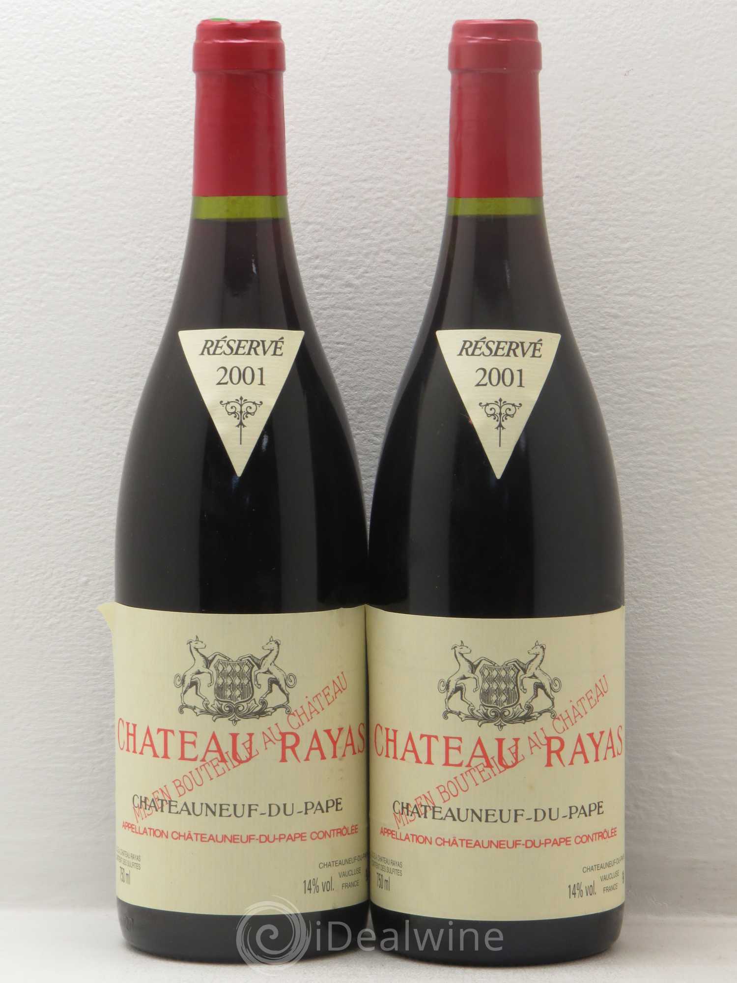 Châteauneuf-du-Pape Château Rayas Emmanuel Reynaud 2001 - Lot de 2 bouteilles - 0