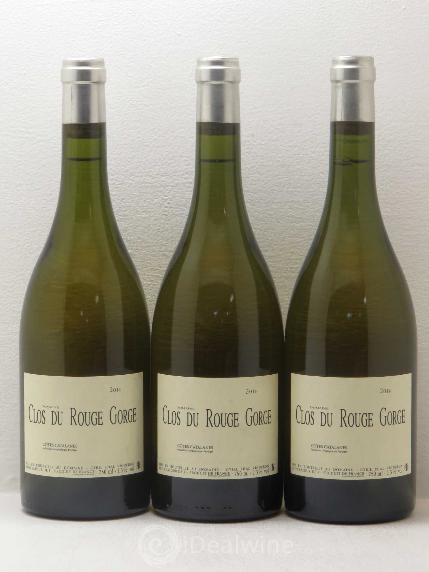 Côtes Catalanes Clos du Rouge Gorge Cyril Fhal 2014 - Lot de 3 bouteilles - 0