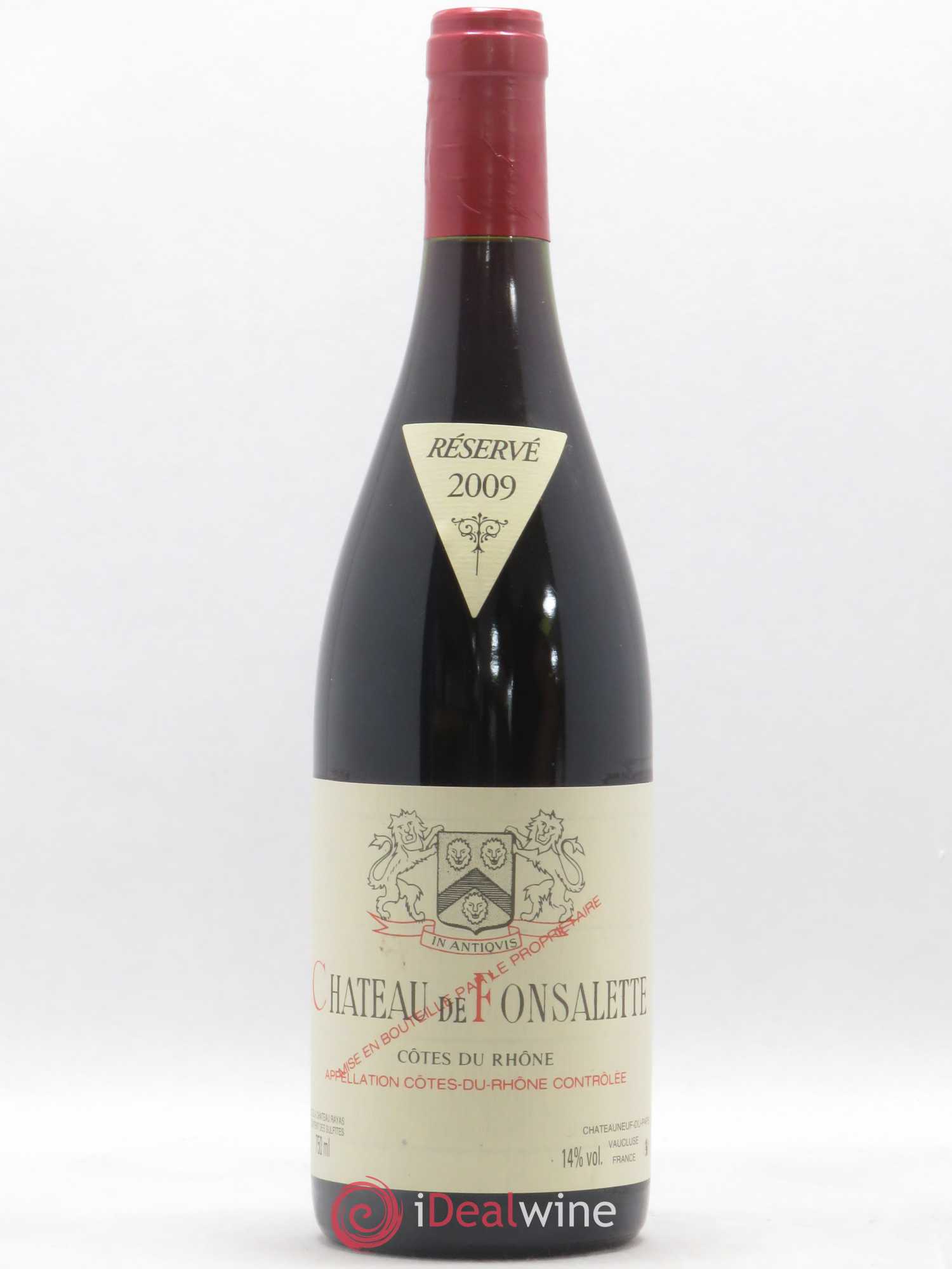 Côtes-du-Rhône Château de Fonsalette Emmanuel Reynaud 2009 - Lot de 1 bouteille - 0