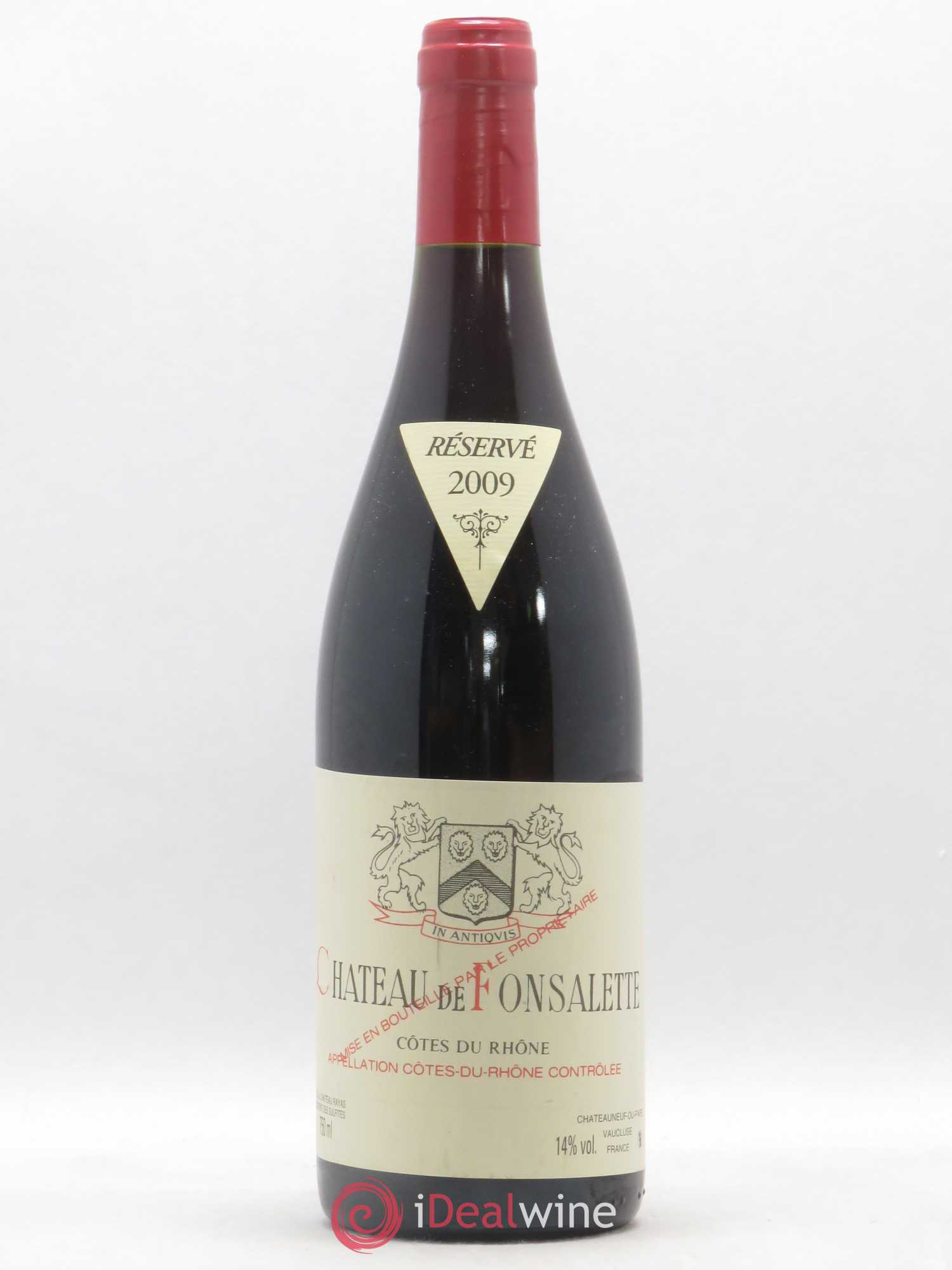 Côtes-du-Rhône Château de Fonsalette Emmanuel Reynaud 2009 - Lot de 1 bouteille - 0