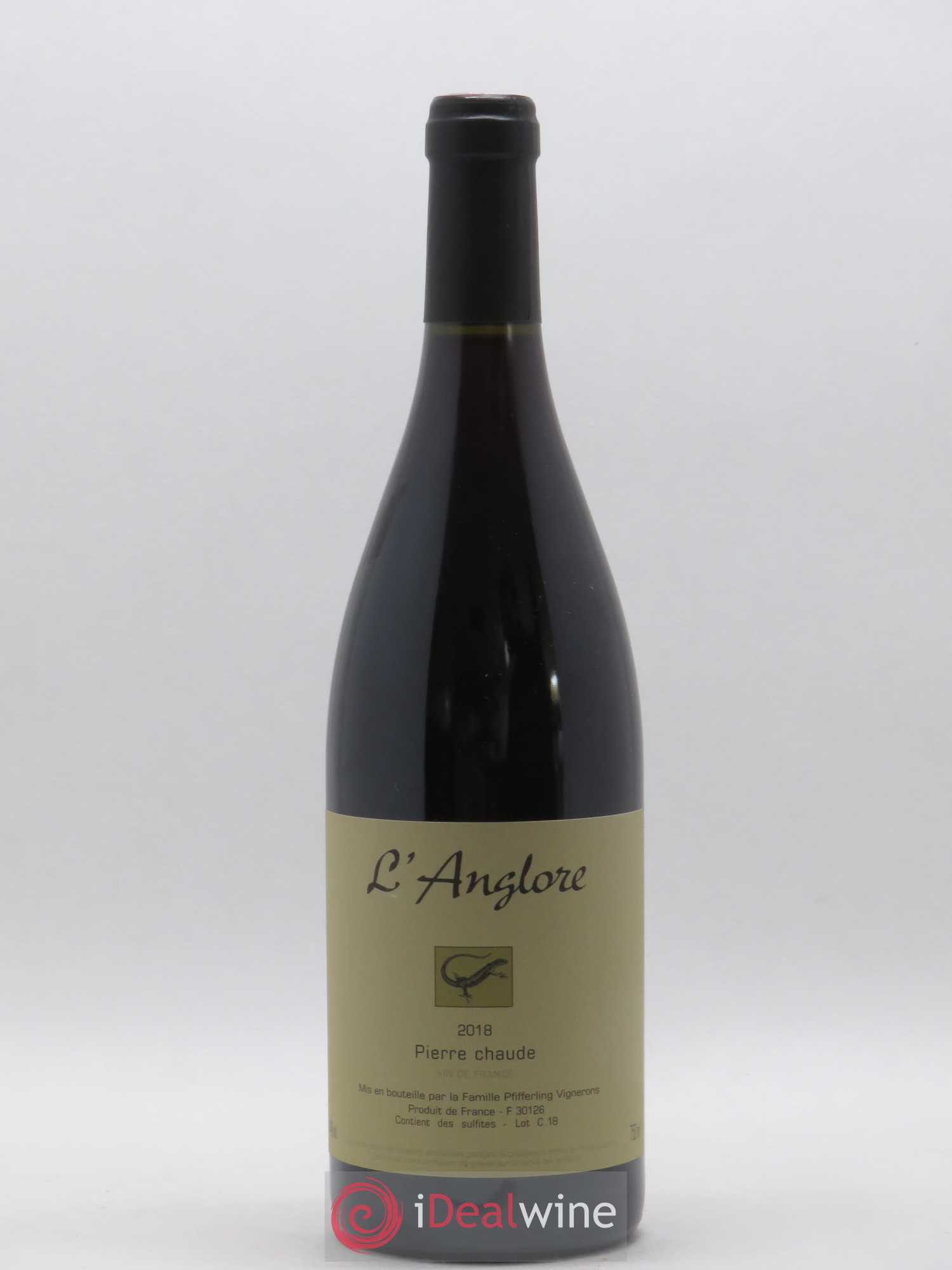 Vin de France Pierre chaude L'Anglore 2018 - Lot de 1 bouteille - 0