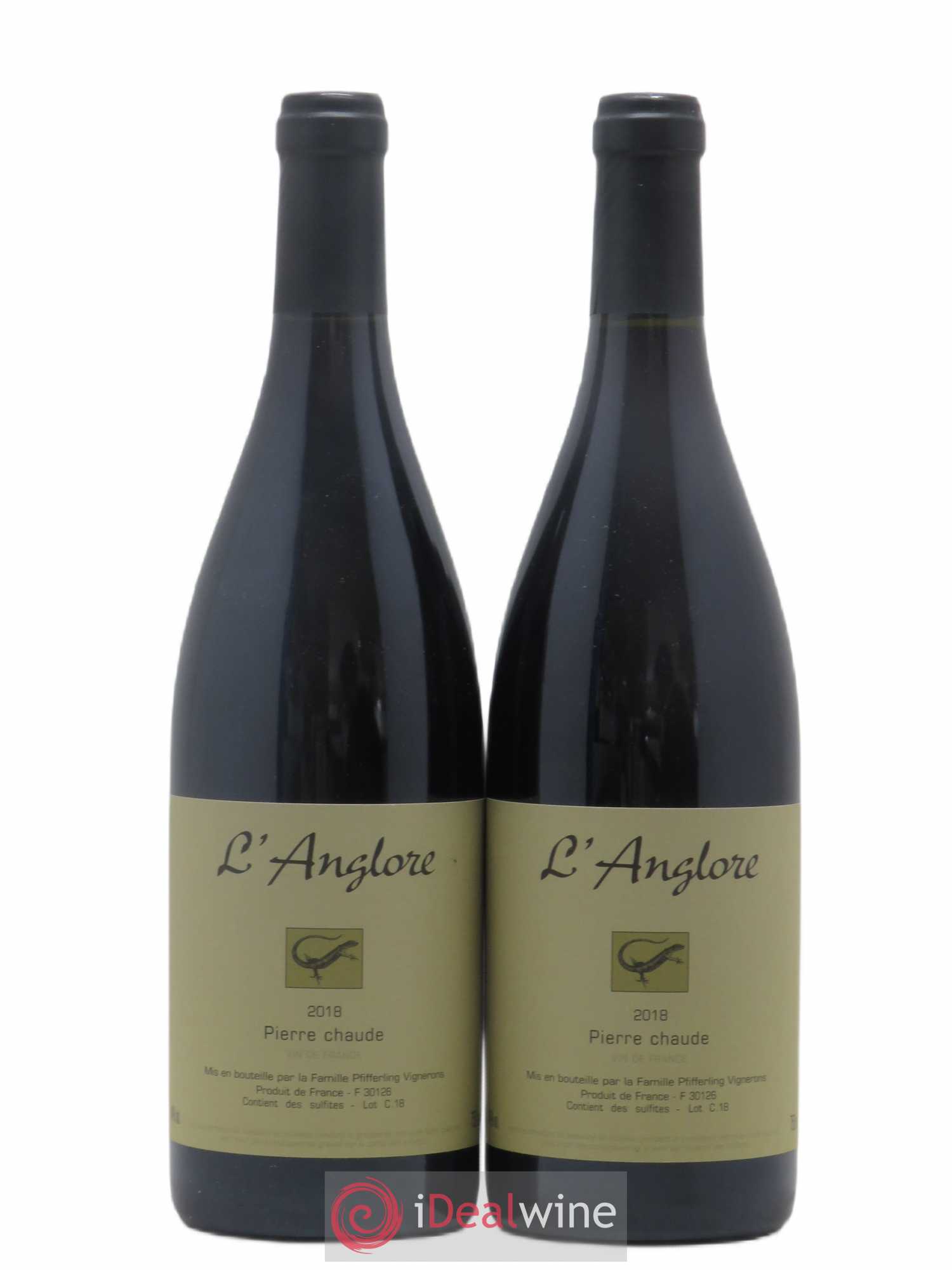 Vin de France Pierre chaude L'Anglore 2018 - Posten von 2 Flaschen - 0