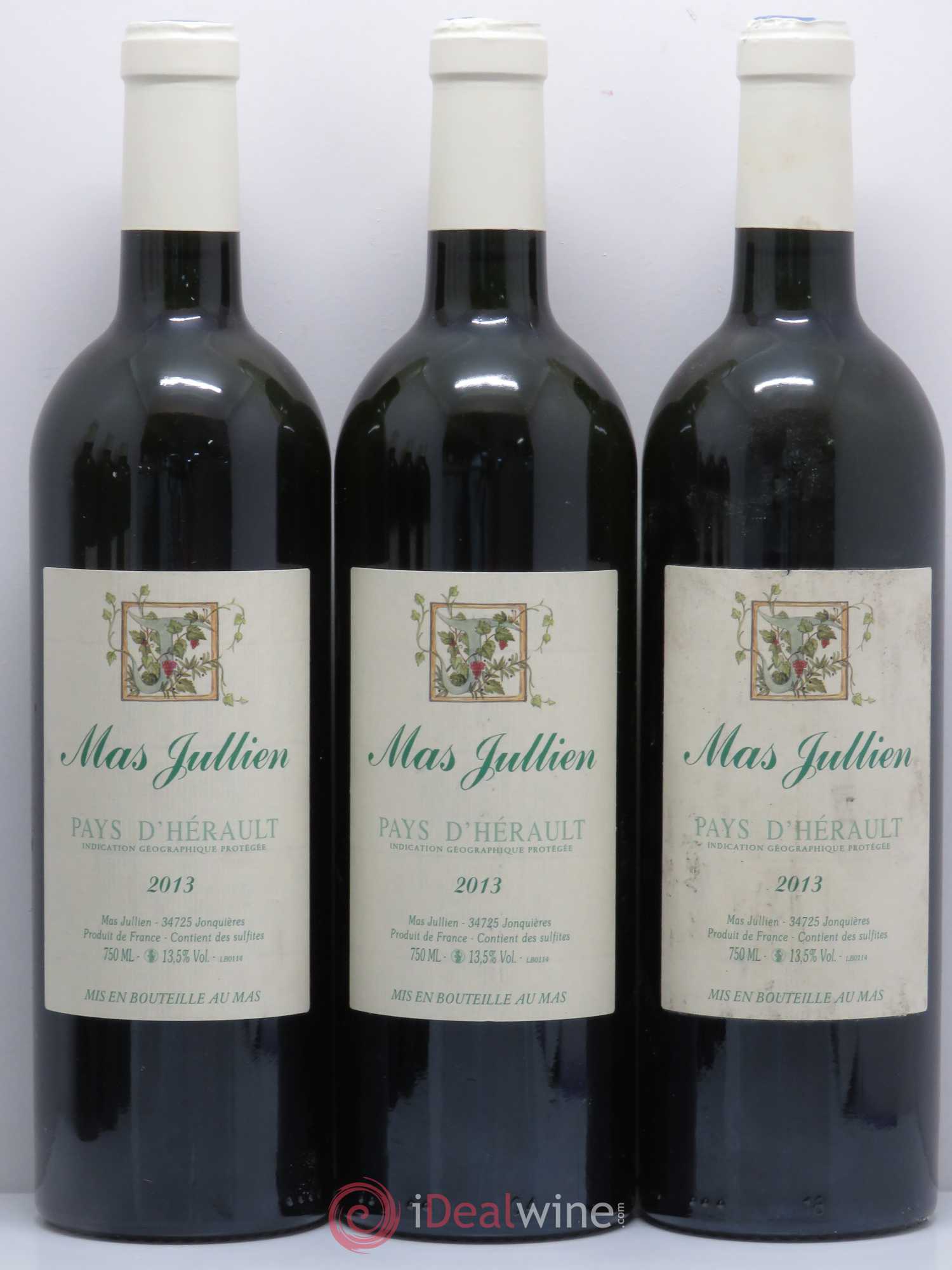 Pays d'Hérault Mas Jullien Olivier Jullien 2013 - Lot de 6 bouteilles - 1