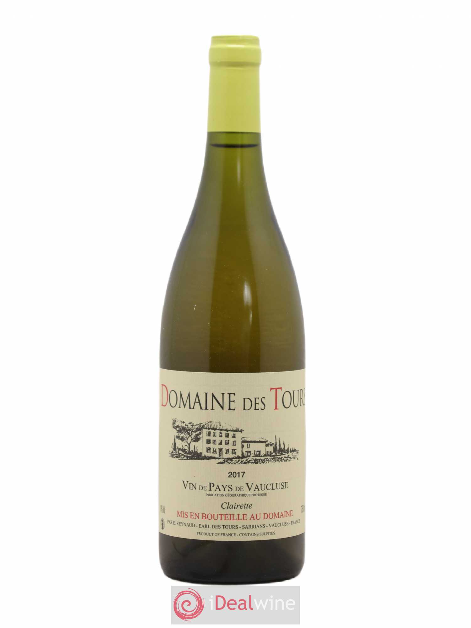 Vaucluse (Vin de Pays de Vaucluse) Domaine des Tours Emmanuel Reynaud Clairette 2017 - Lot de 1 bouteille - 0