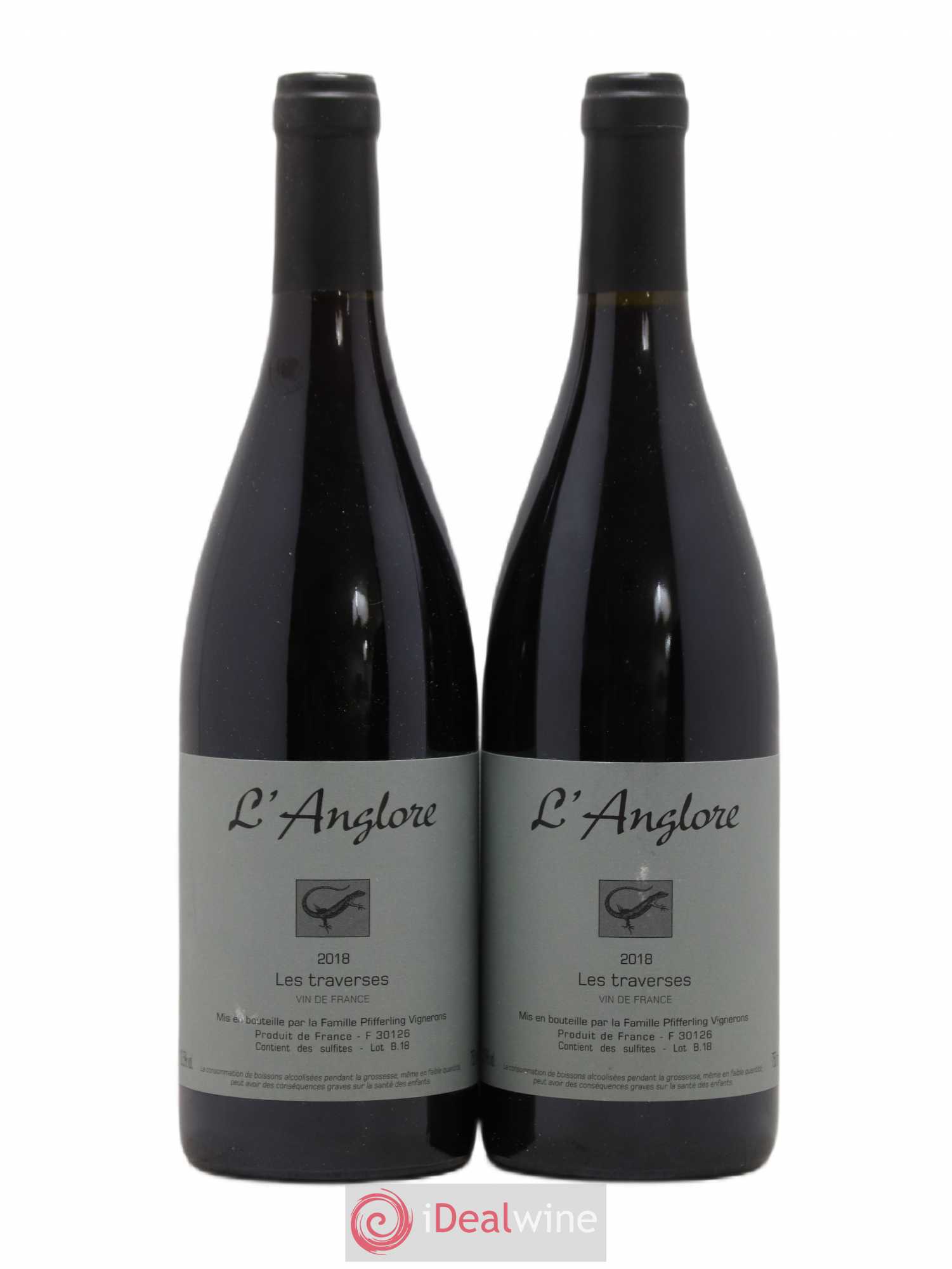 Vin de France Les Traverses L'Anglore 2018 - Lot de 2 bouteilles - 0