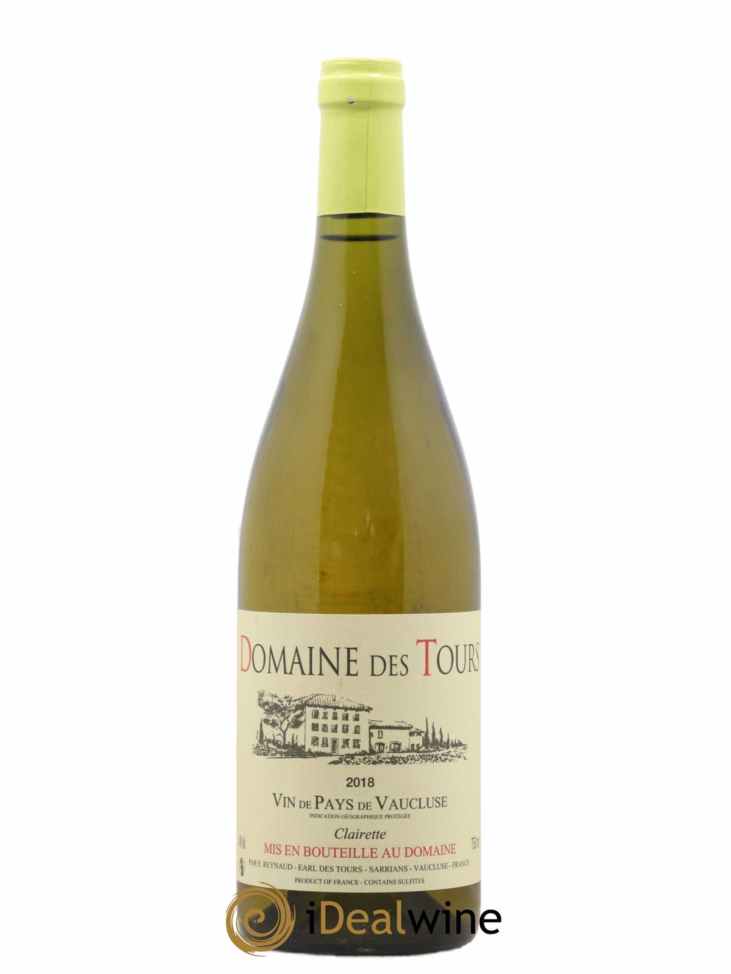 Vaucluse (Vin de Pays de Vaucluse) Domaine des Tours Emmanuel Reynaud Clairette 2018 - Lot de 1 bouteille - 0