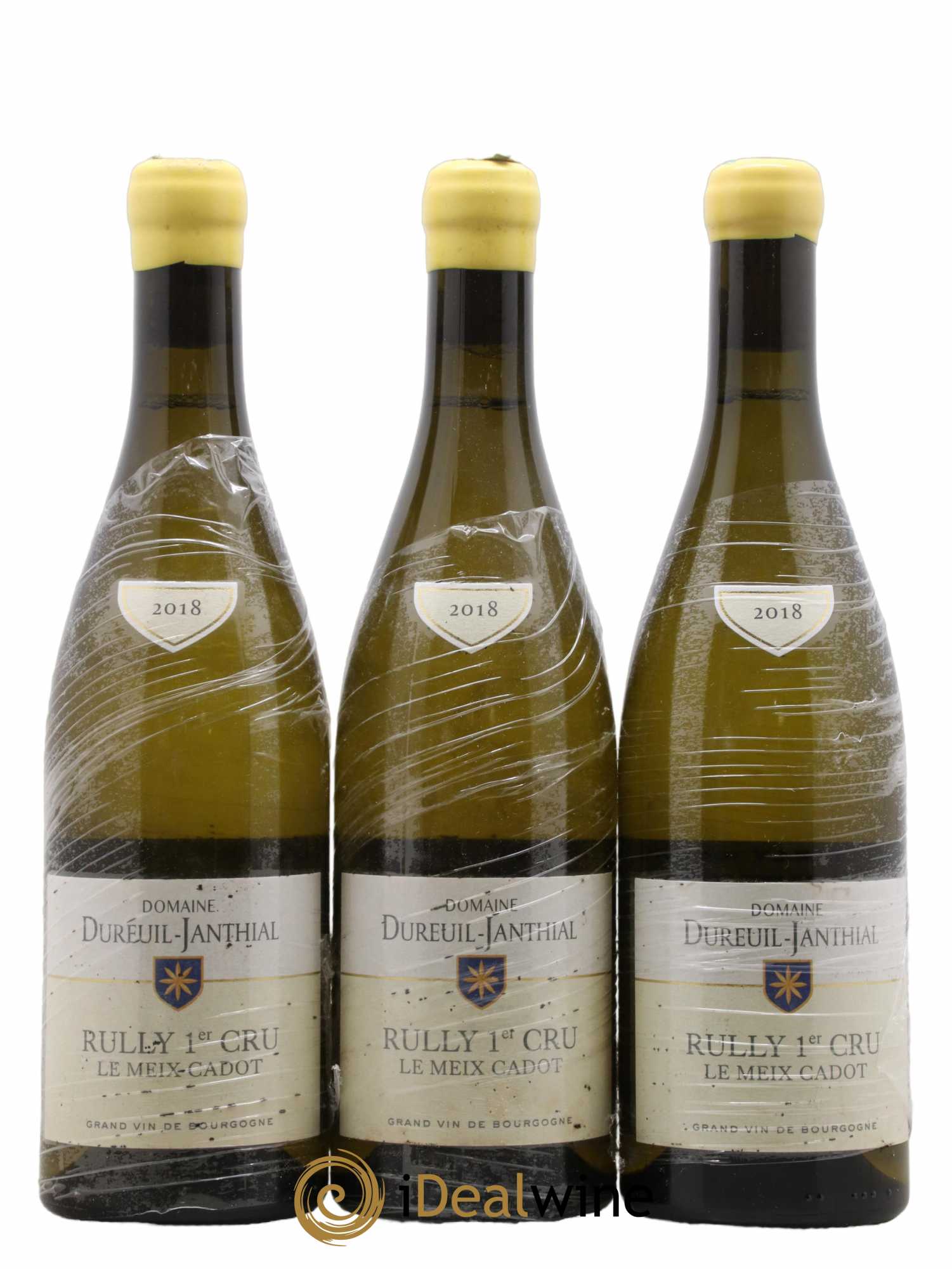 Rully 1er Cru Le Meix Cadot Vincent Dureuil-Janthial 2018 - Lot de 3 bouteilles - 0
