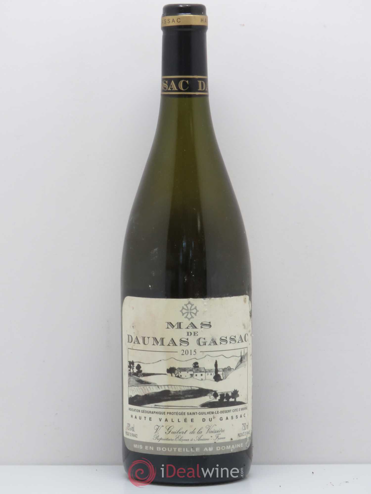 Saint-Guilhem-le-Désert - Cité d'Aniane Mas Daumas Gassac Famille Guibert de La Vaissière 2015 - Lot de 1 bouteille - 0