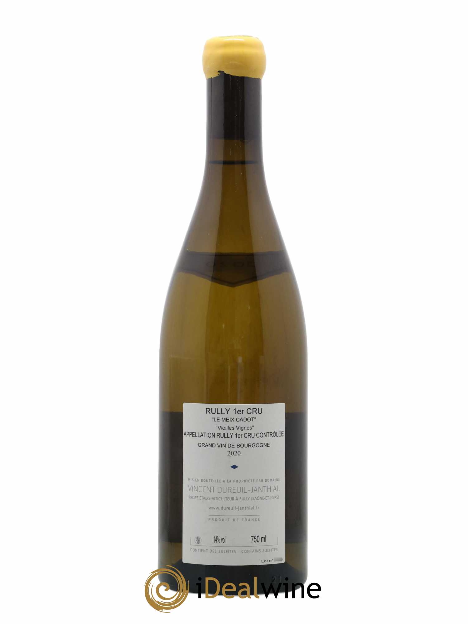 Rully 1er Cru Le Meix Cadot Vieilles Vignes Vincent Dureuil-Janthial 2020 - Lot de 1 bouteille - 1