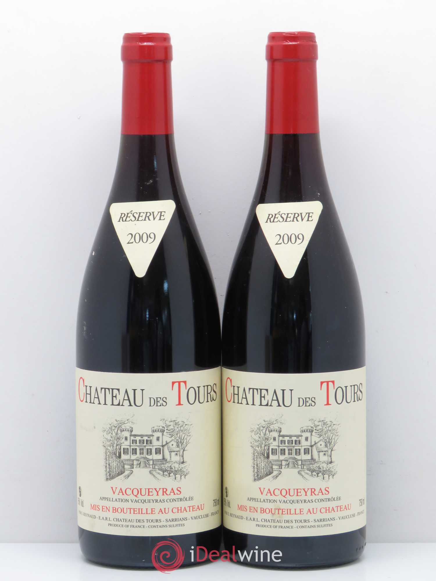 Vacqueyras Château des Tours Emmanuel Reynaud 2009 - Lot de 2 bouteilles - 0