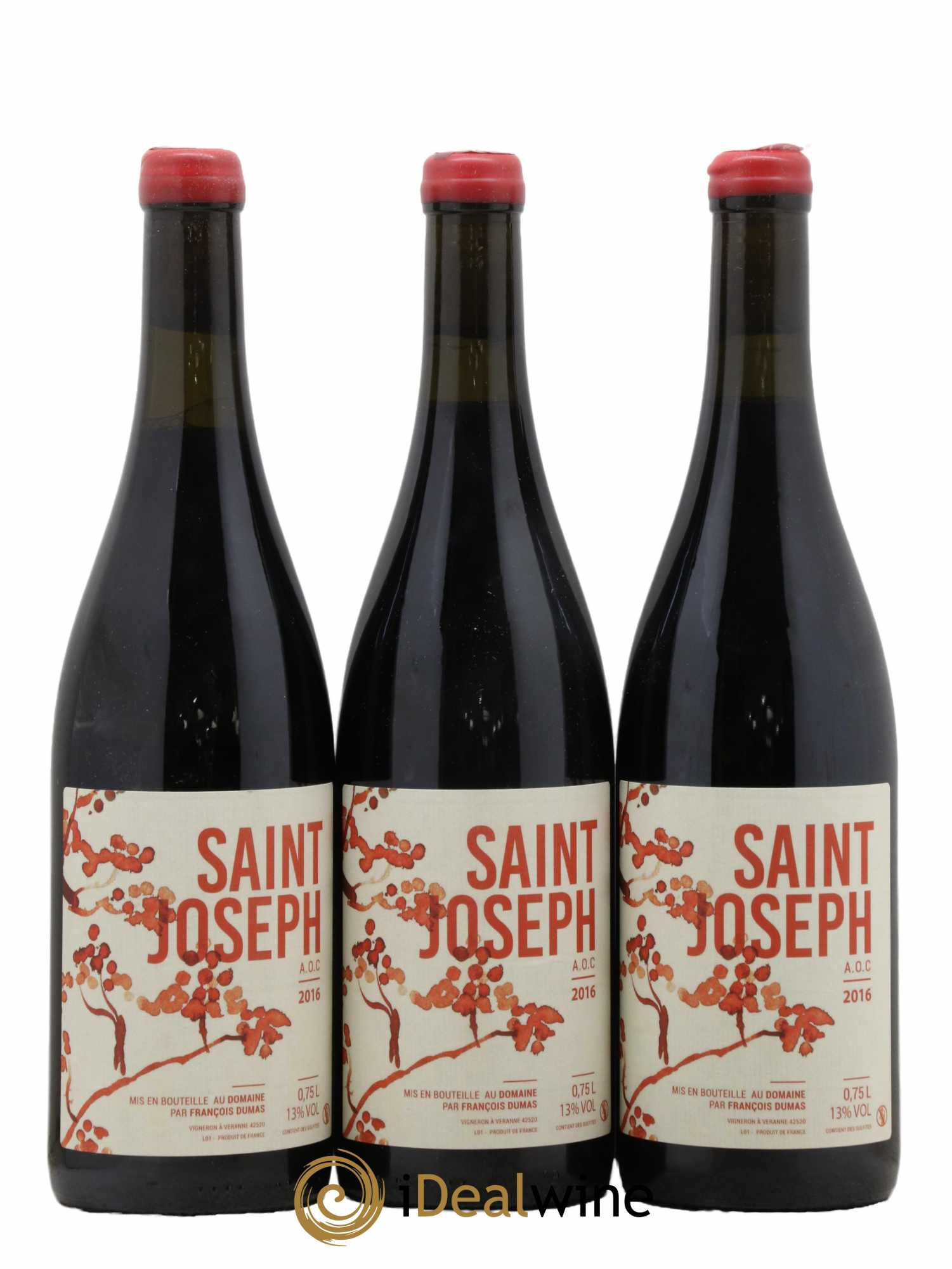 Saint-Joseph Francois Dumas 2016 - Lot de 3 bouteilles - 0