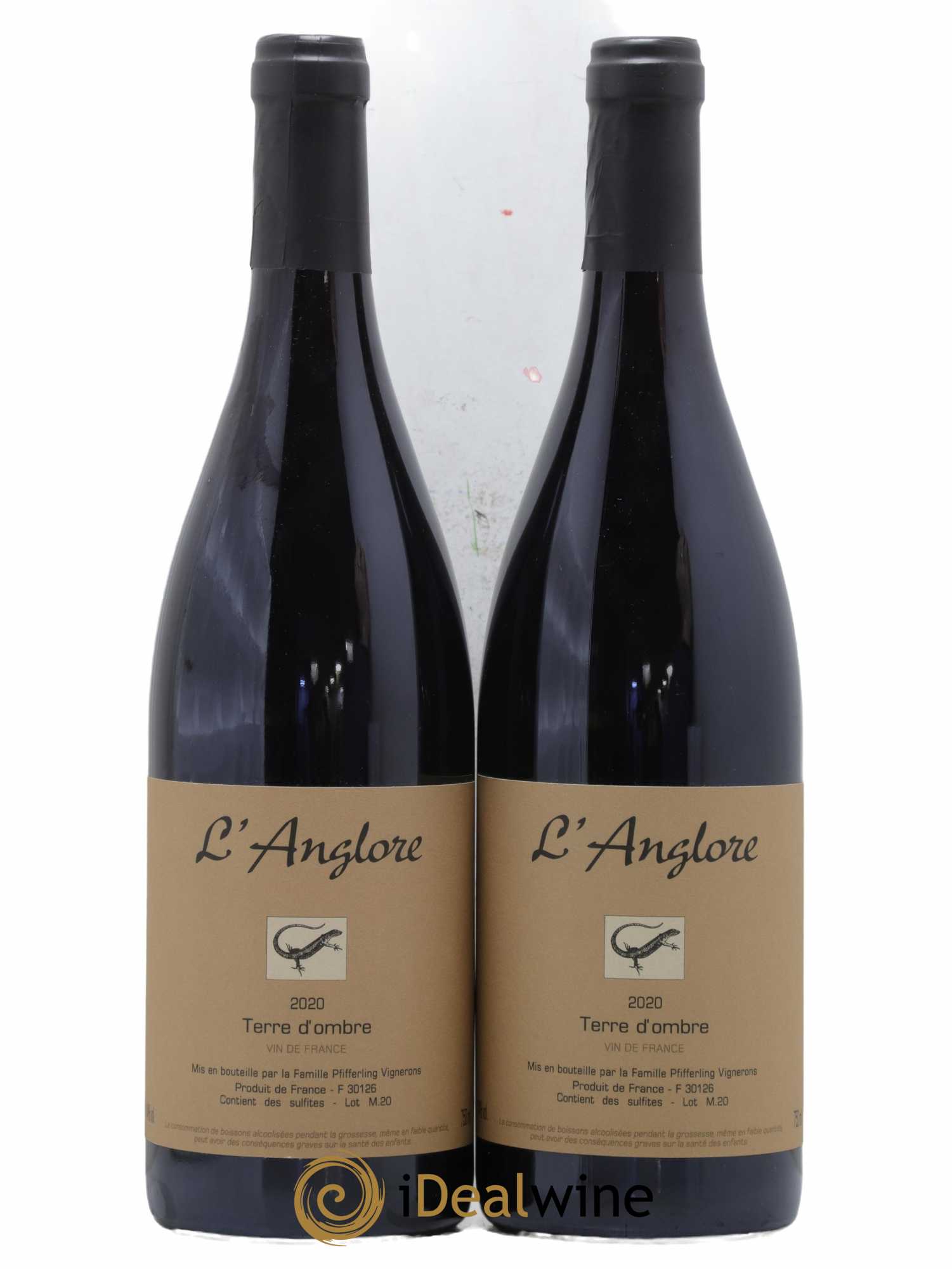Vin de France Terre d'Ombre L'Anglore 2020 - Lot de 2 bouteilles - 0